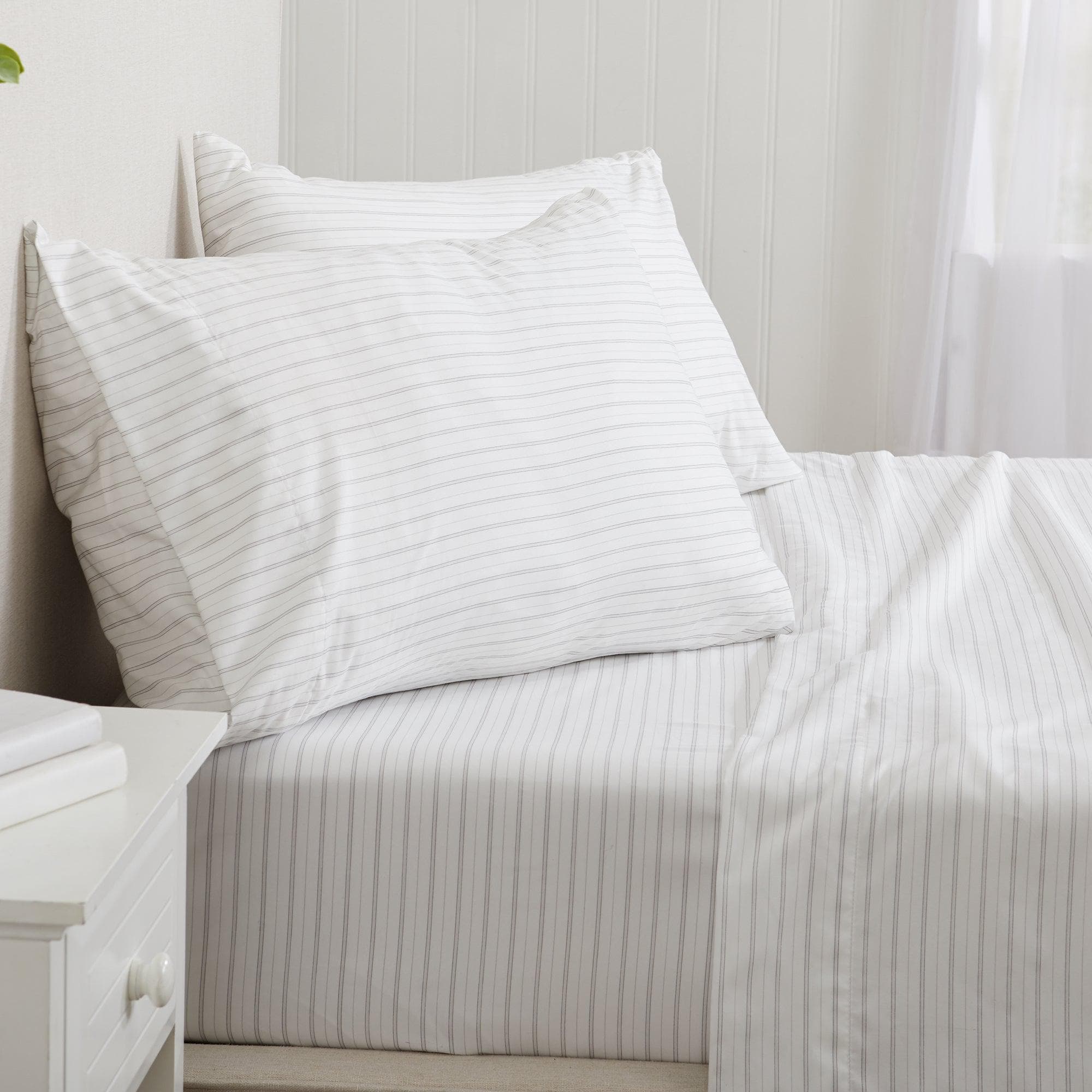 Microfiber Stripe Sheet Set - Adeline Collection - Image 11