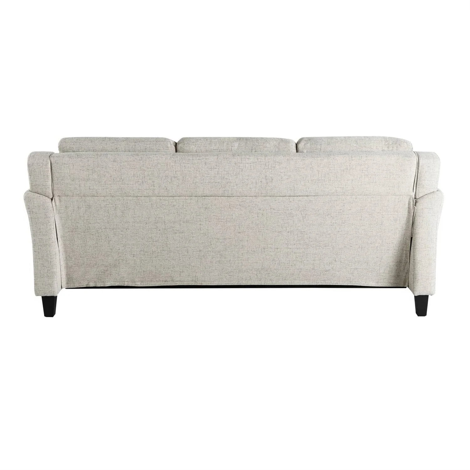 3-Seater Upholstered Sofa in Cream with Button Tufted Cushions - Image 5