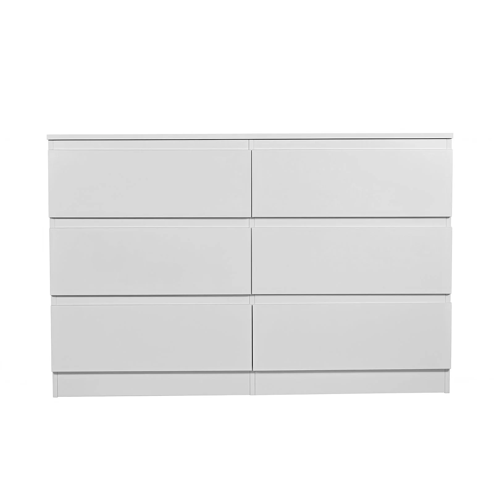 Modern 6 Drawer Dresser, White MDF - Image 15