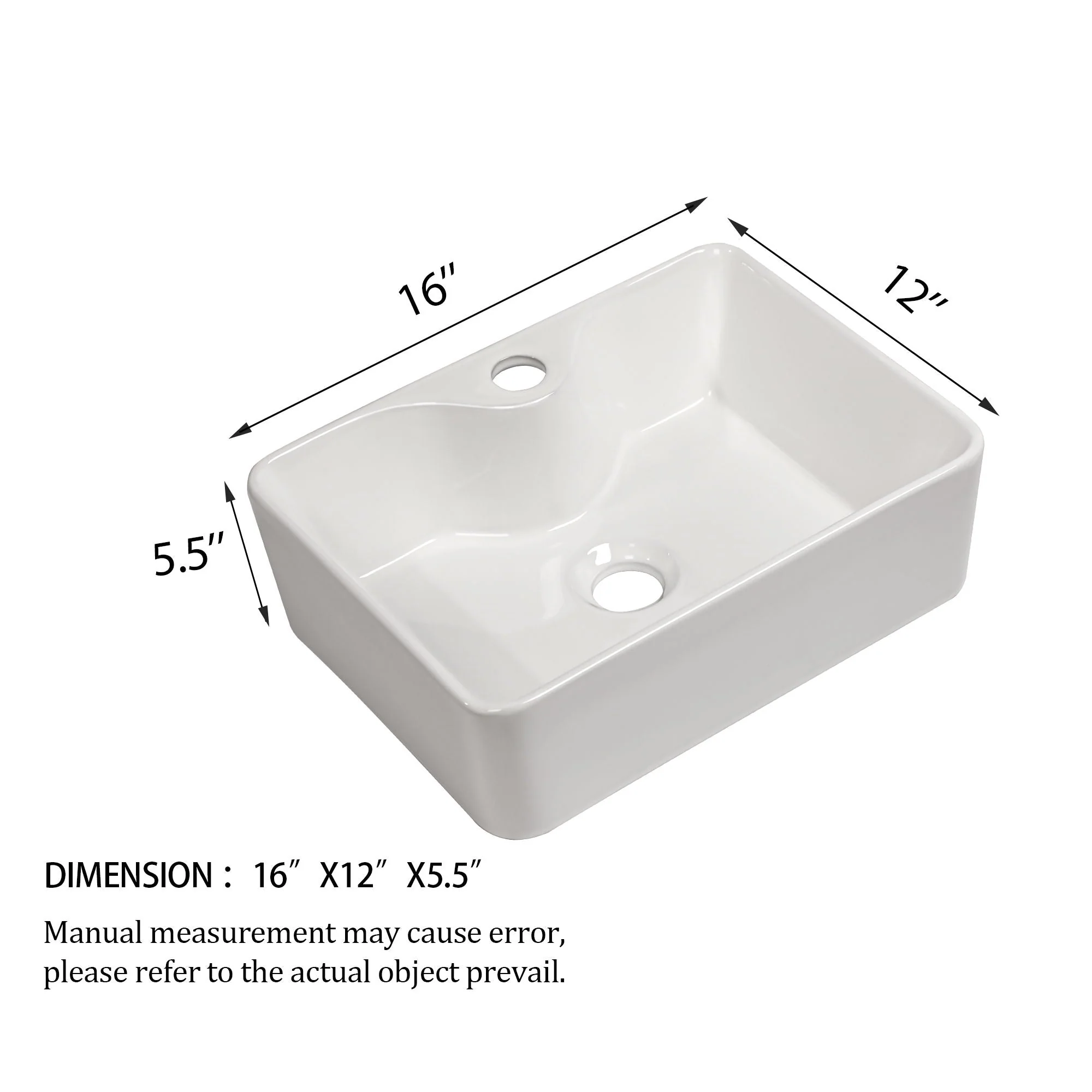 Modern Ceramic Rectangular Vessel Bathroom Sink by Couch - Image 7