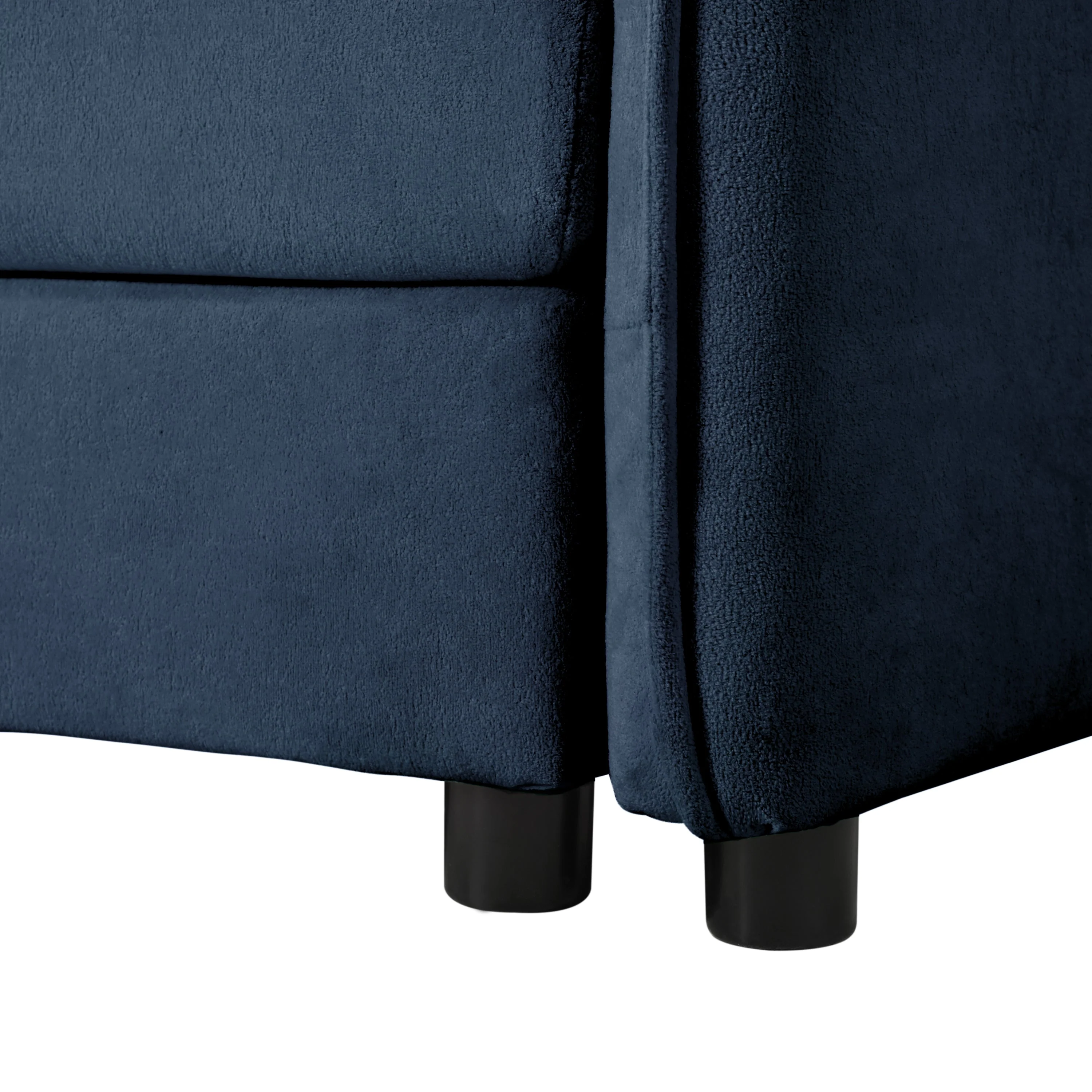 Modern Chenille Sectional Sofa with 3 Pillows, Green - Image 16