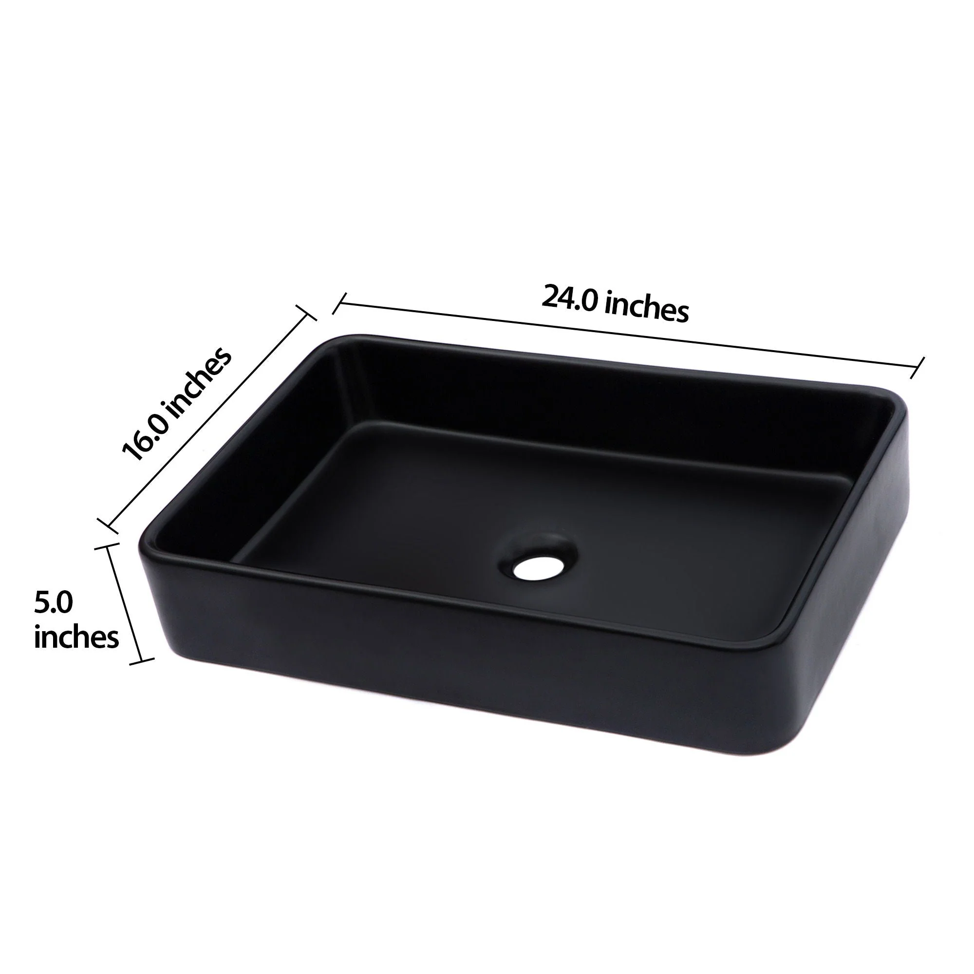 European Design Ceramic Rectangular Vessel Bathroom Sink by Couch - Image 9