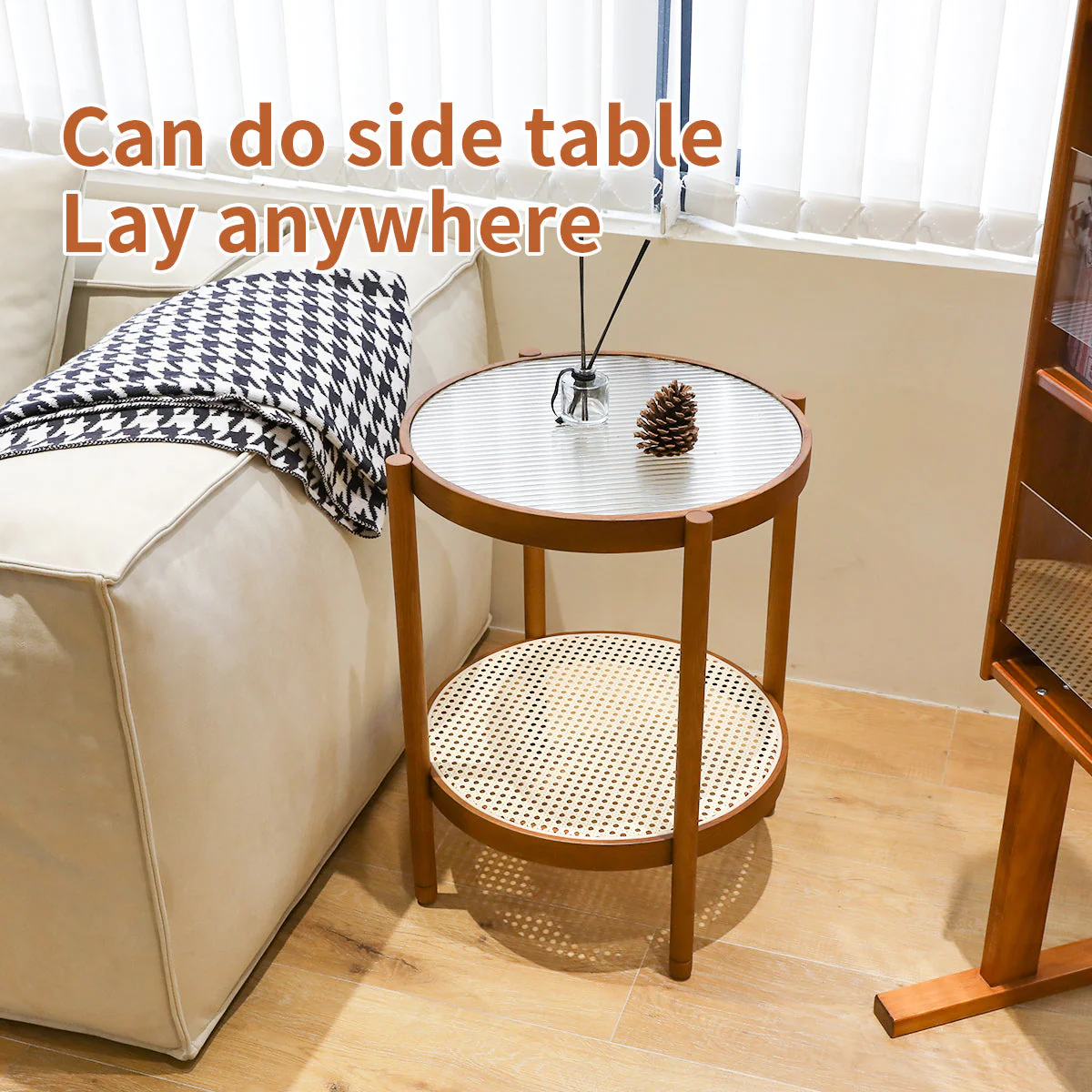Farmhouse Coffee Table Set, Side End Table - Image 3