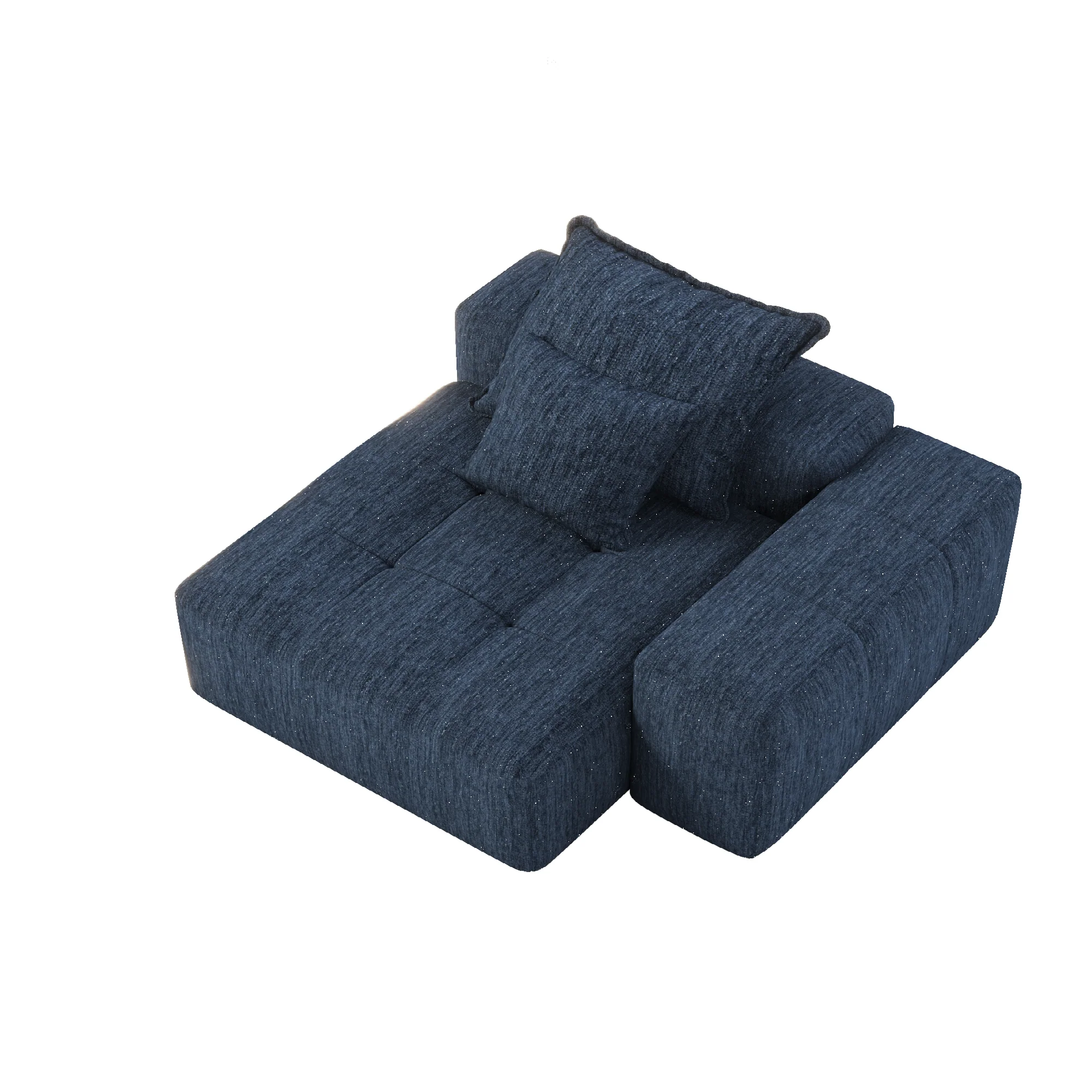 Modern Oversized Modular Sectional Sofa with 2 Pillows - Image 2