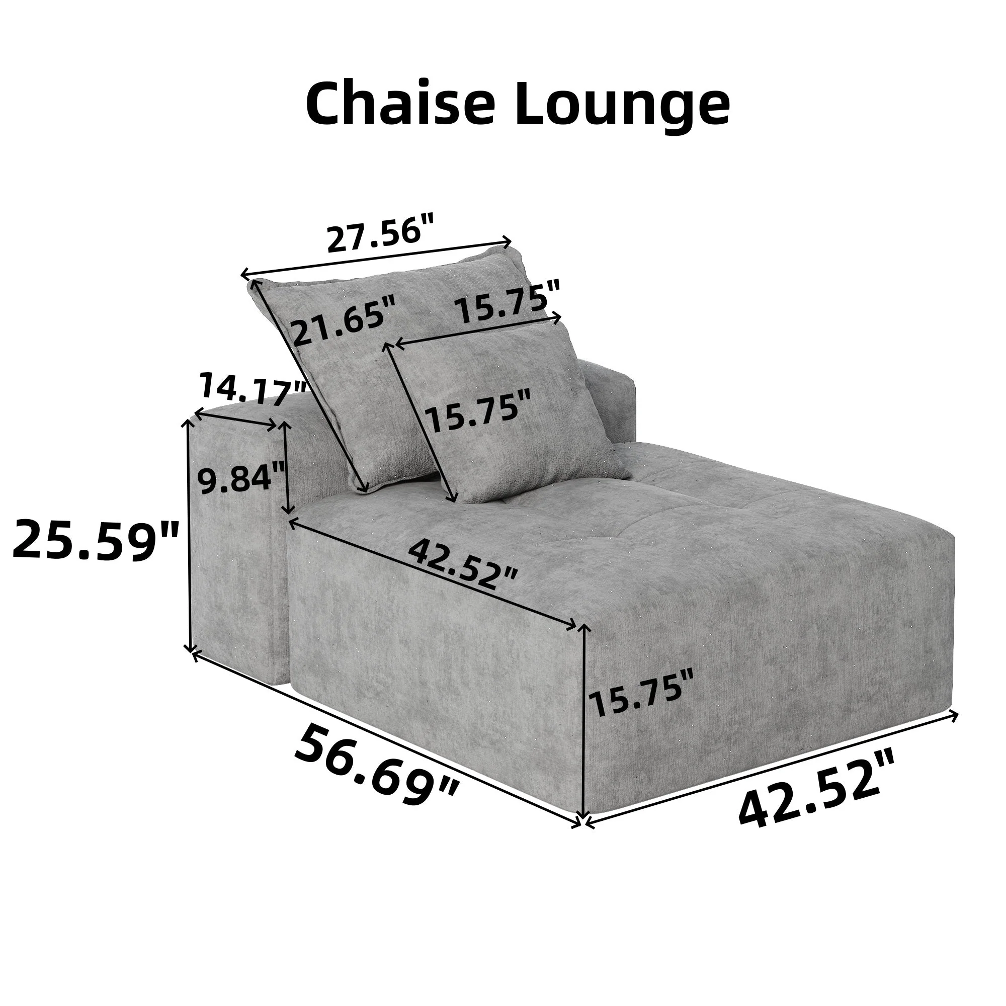 Modern Oversized Modular Sectional Sofa with 2 Pillows - Image 5