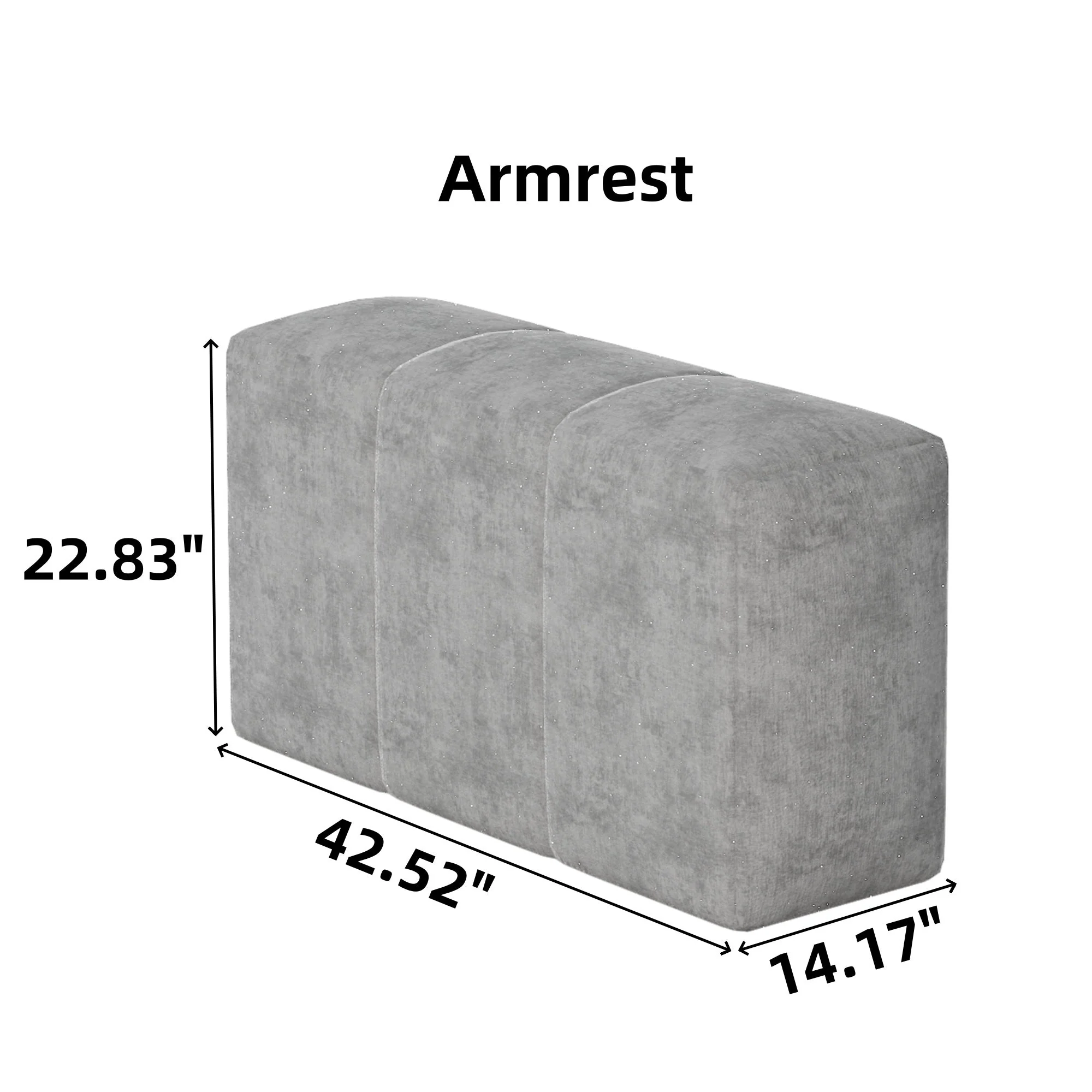 Modern Oversized Modular Sectional Sofa with 2 Pillows - Image 6