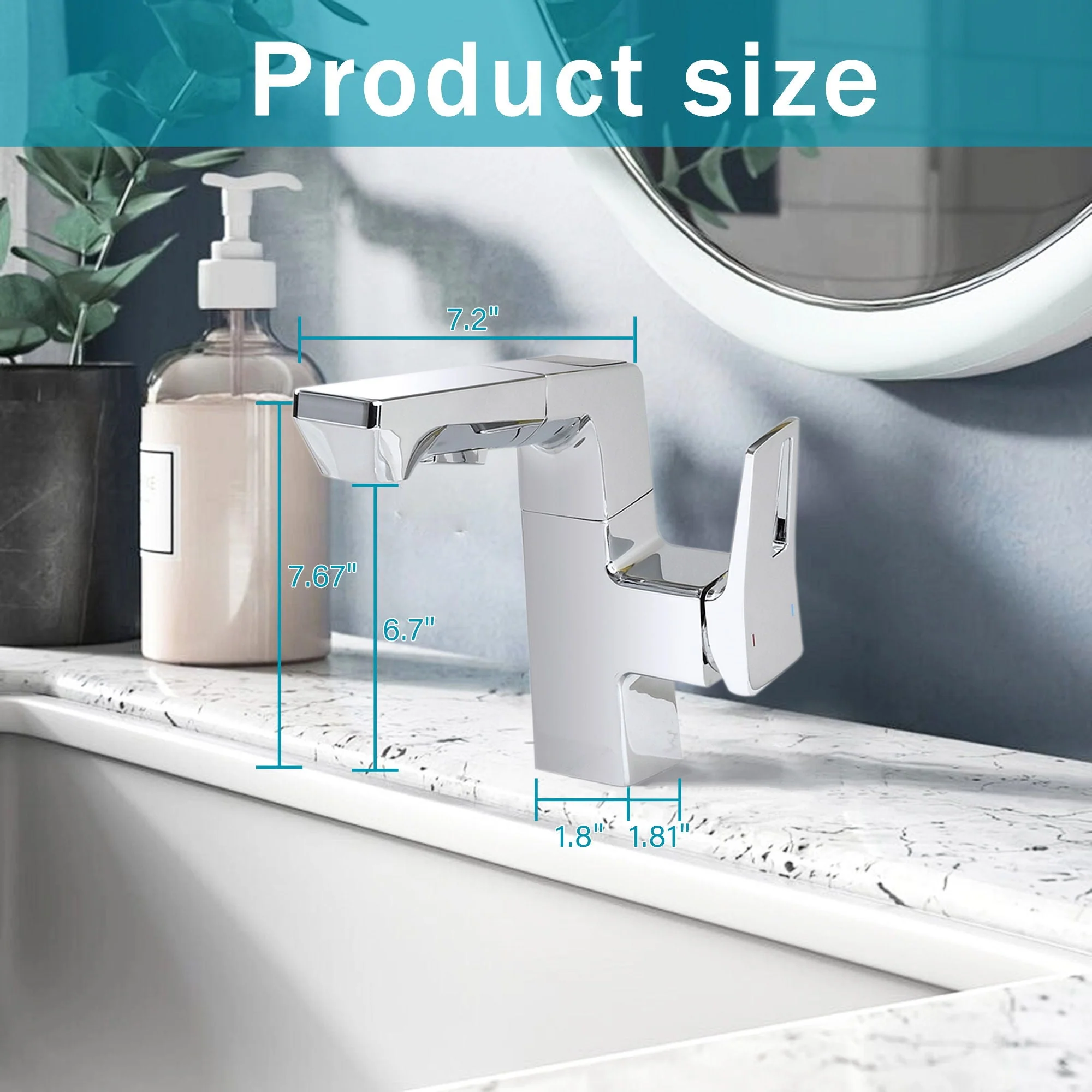 Modern Smart LED Bathroom Faucet With Temperature Digital Display & Pull Down Sprayer - Image 7