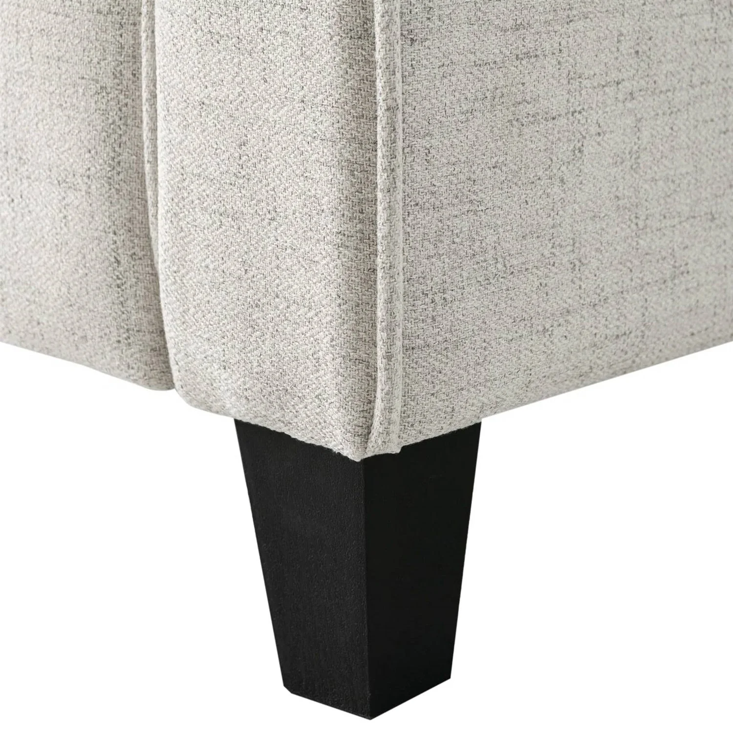 Upholstered Loveseat Sofa in Cream with Button Tufted Cushions - Image 4