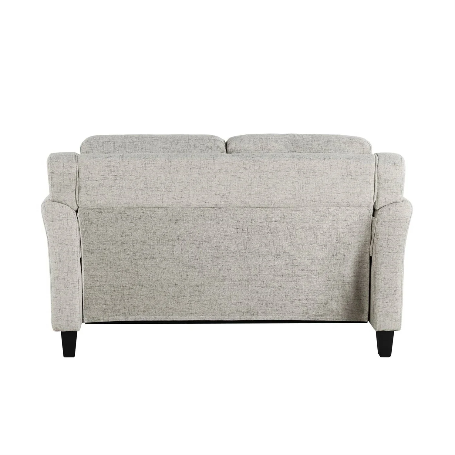 Upholstered Loveseat Sofa in Cream with Button Tufted Cushions - Image 5