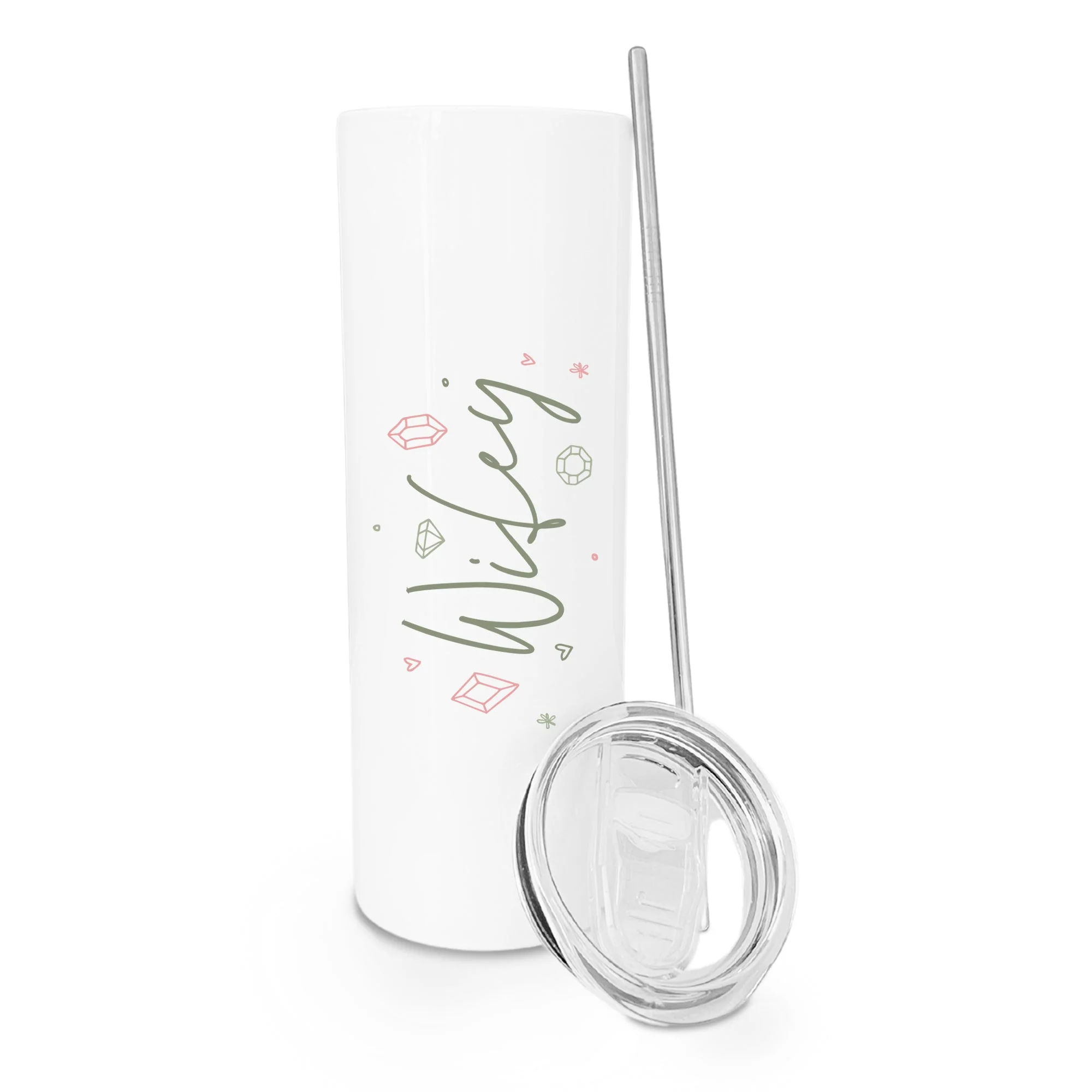 Modern Wifey with Gems Wedding Tumbler - Image 2