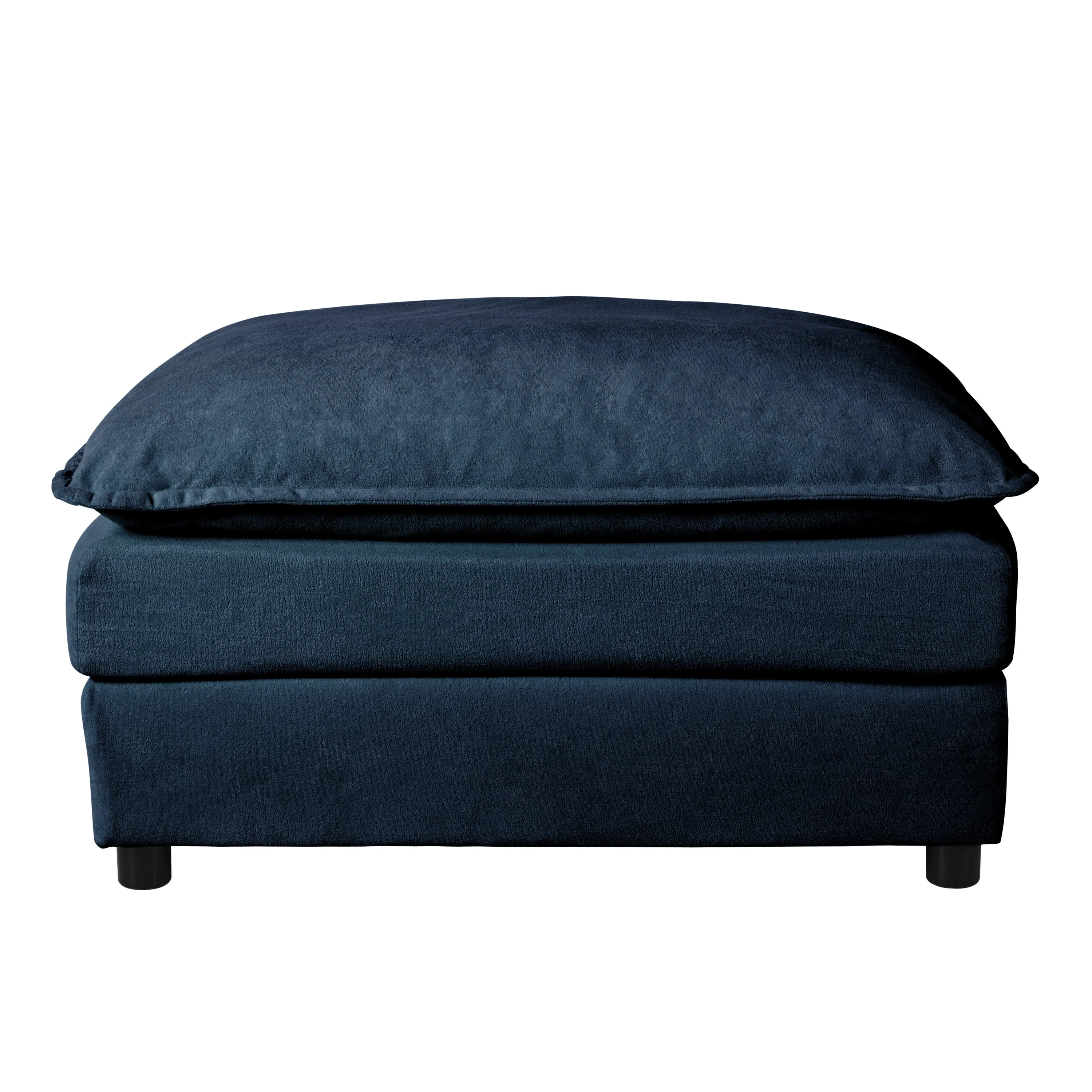 Modular Sectional Sofa, L Shaped Couch Set with Ottoman, Chenille, Blue - Image 11