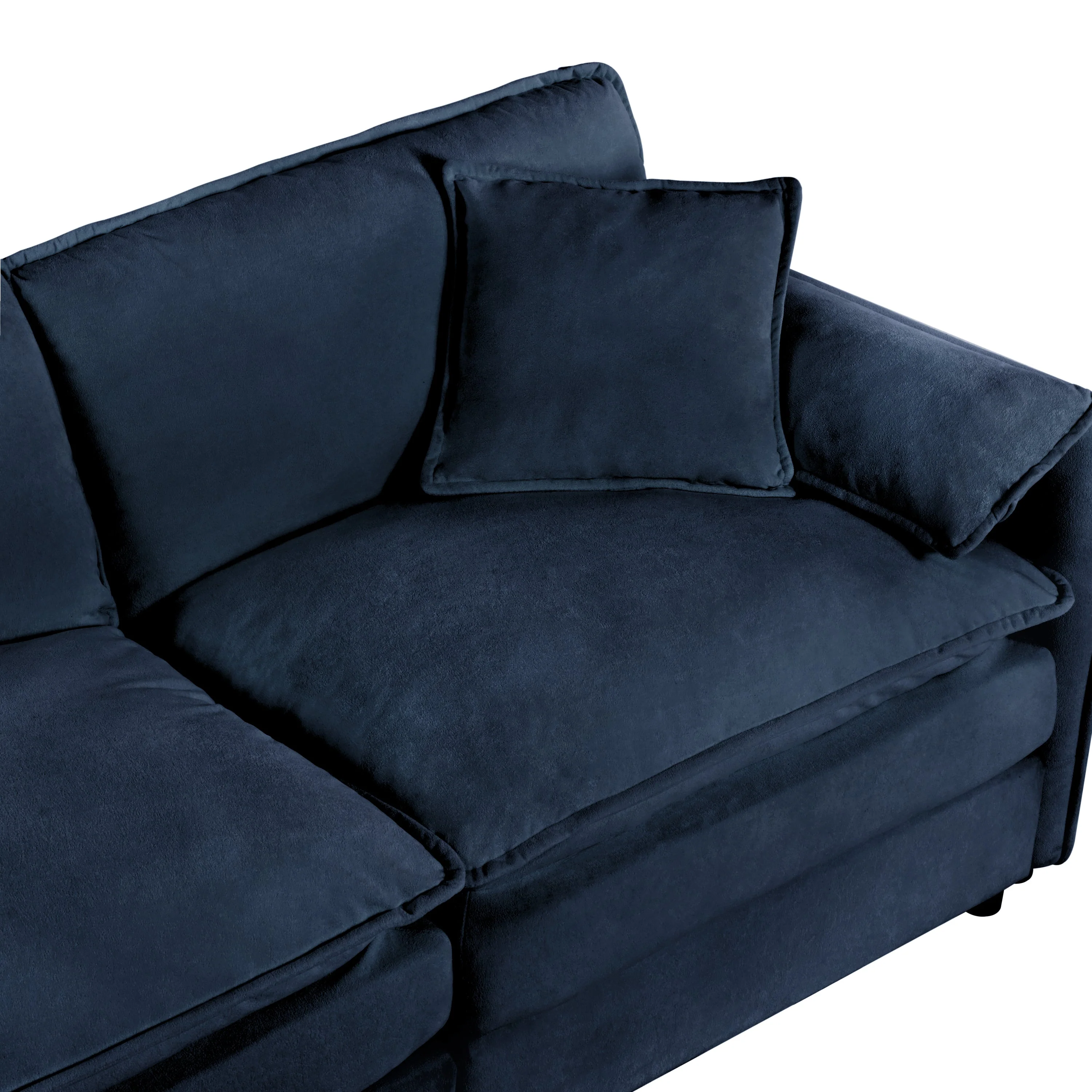 Modular Sectional Sofa, L Shaped Couch Set with Ottoman, Chenille, Blue - Image 13