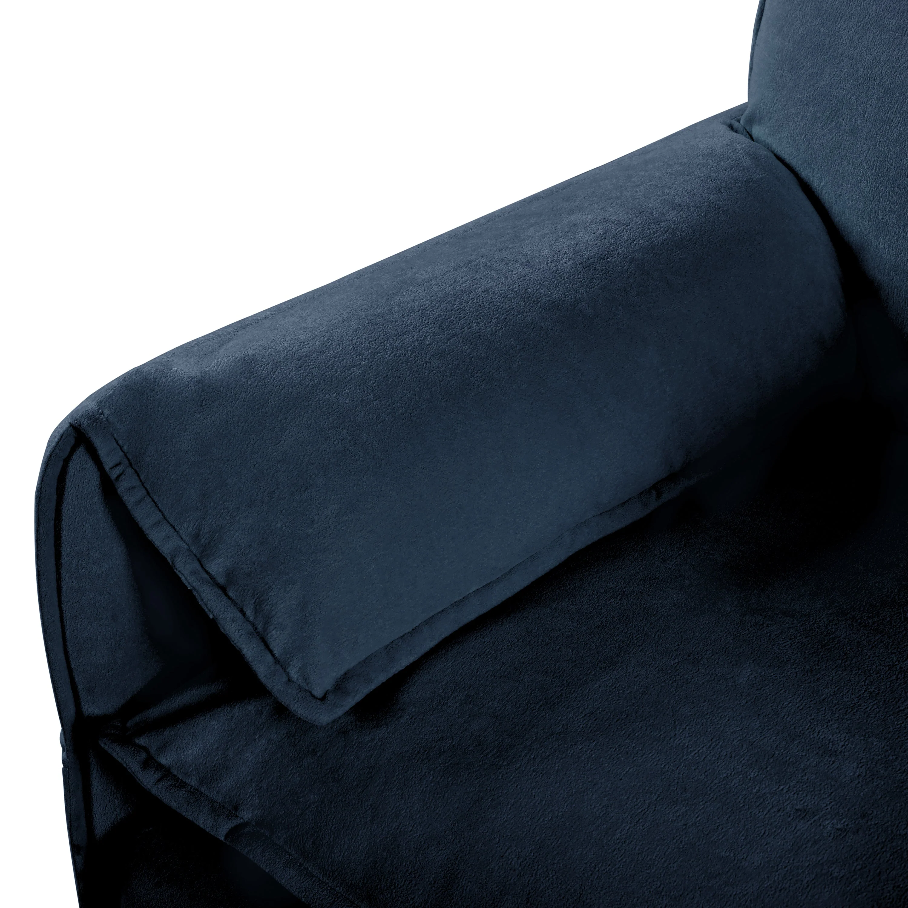 Modular Sectional Sofa, L Shaped Couch Set with Ottoman, Chenille, Blue - Image 17