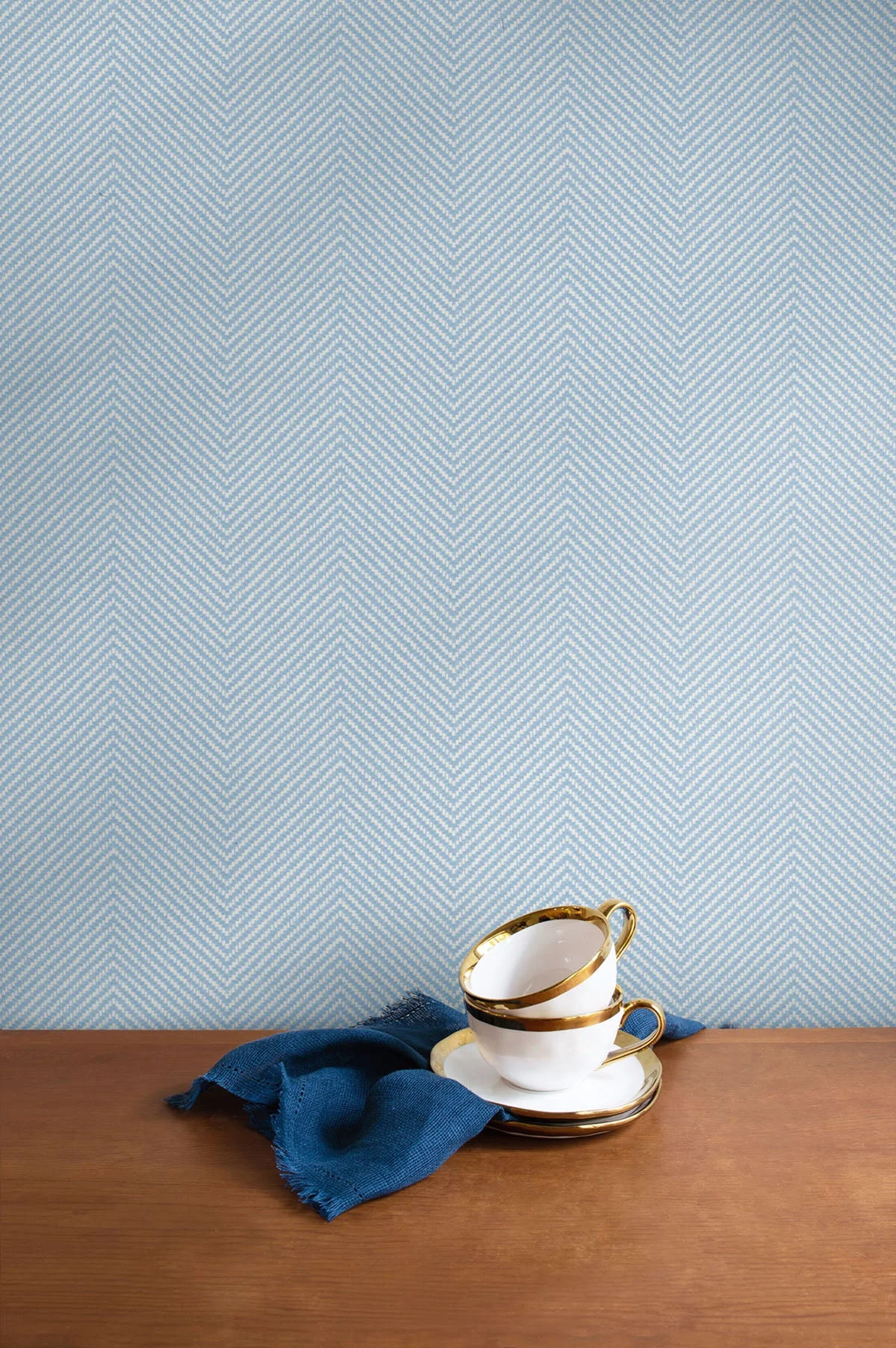 More Textures Café Chevron Embossed Vinyl Unpasted Wallpaper - Image 7