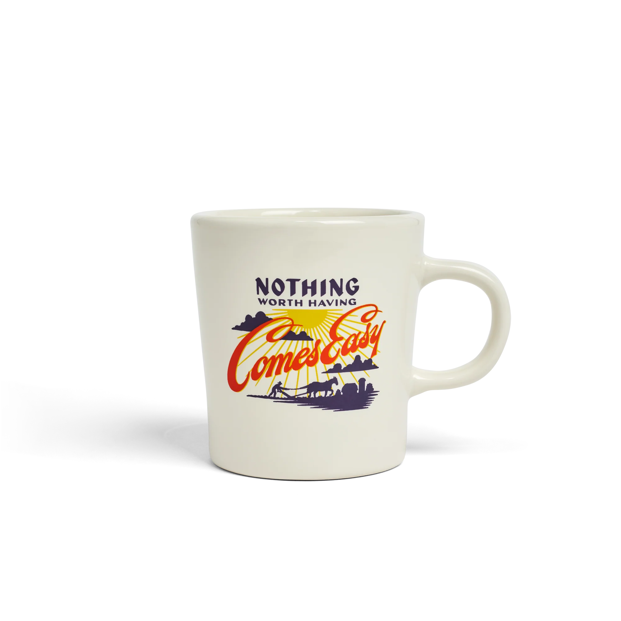 Nathan Yoder - Nothing Worth Having Comes Easy - 9oz Modern Diner Mug