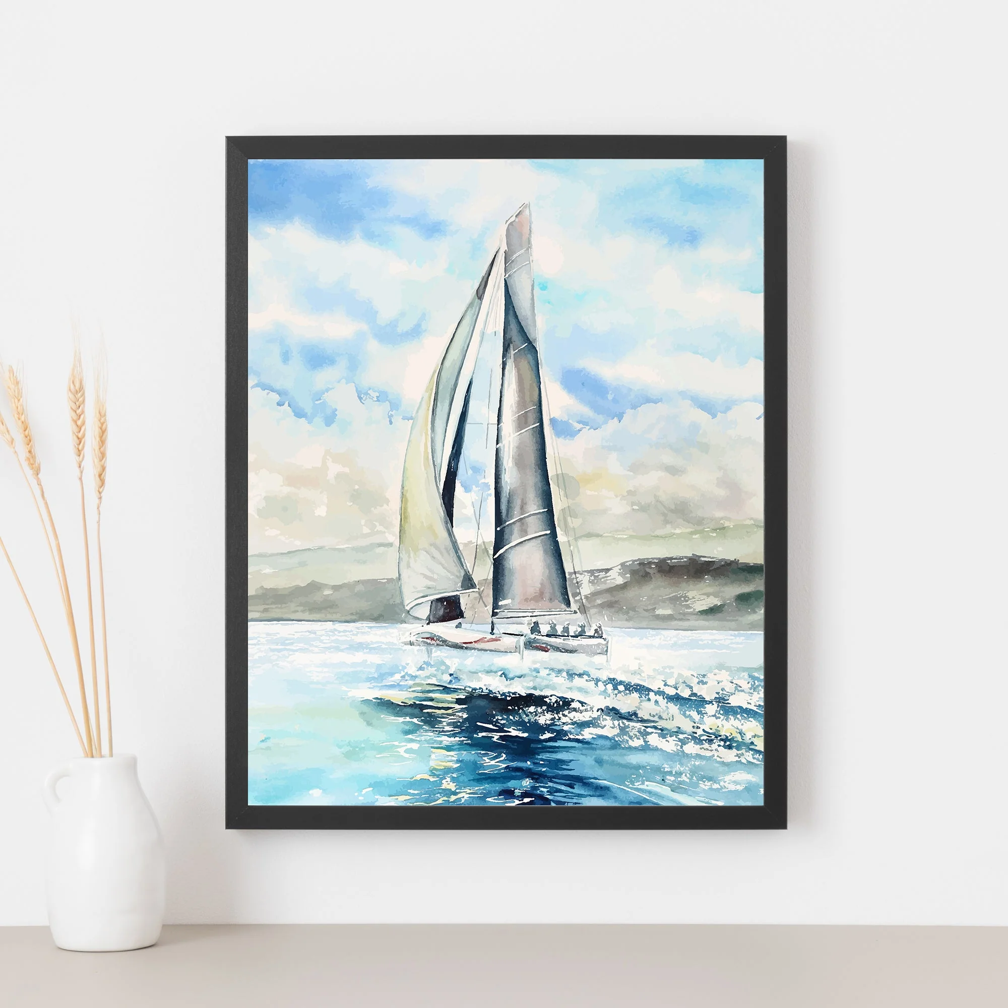 Nautical Decor Sailboat Framed Art - Image 2