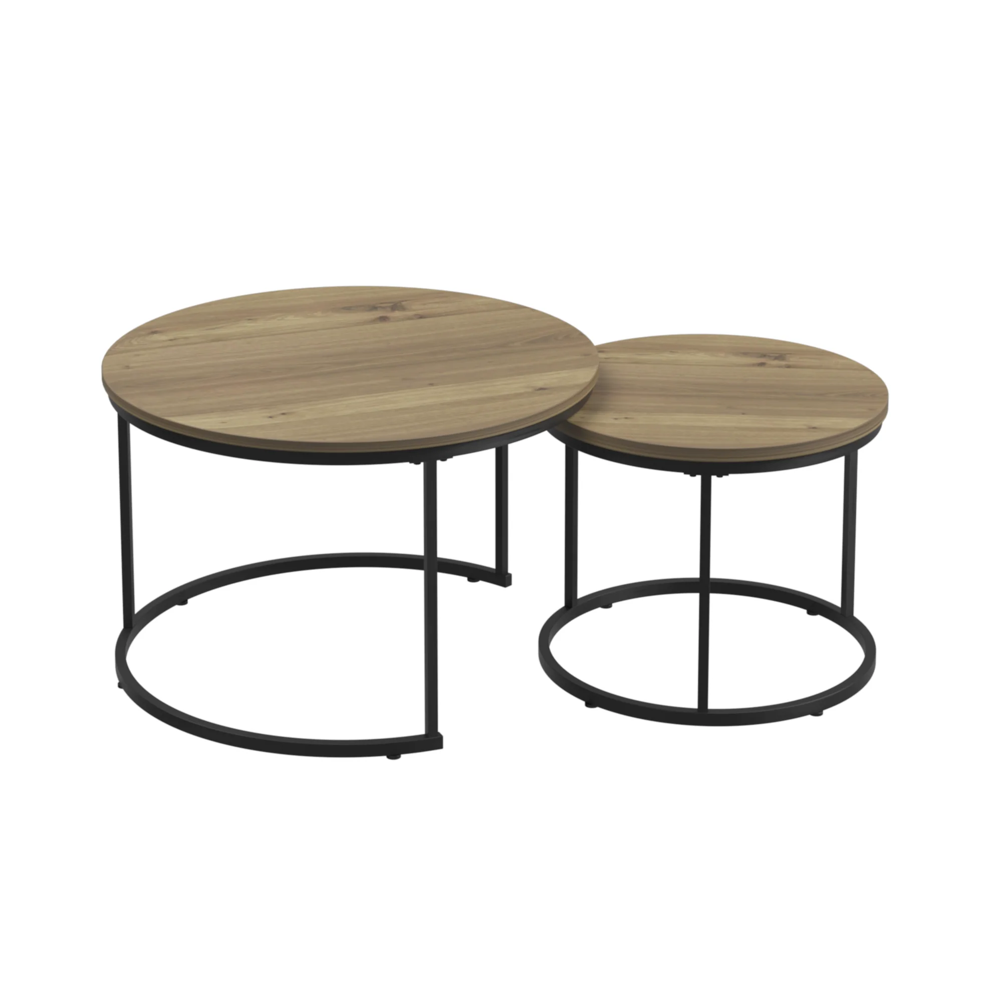Nesting Coffee Table Set of 2 (27.6inch), Brown - Image 14