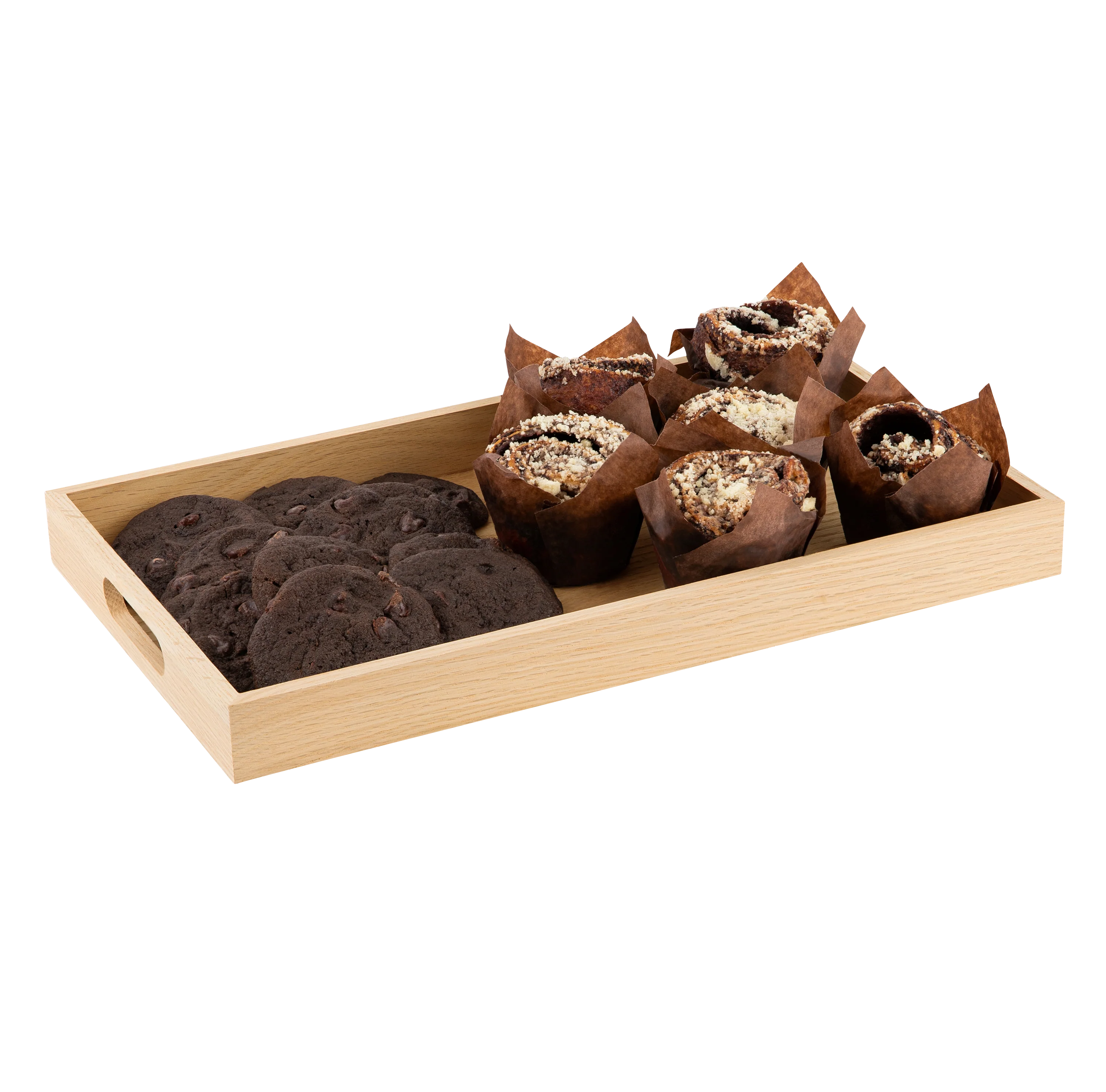 Oak Wood Nested Serving Trays, Set of 5 - Image 2