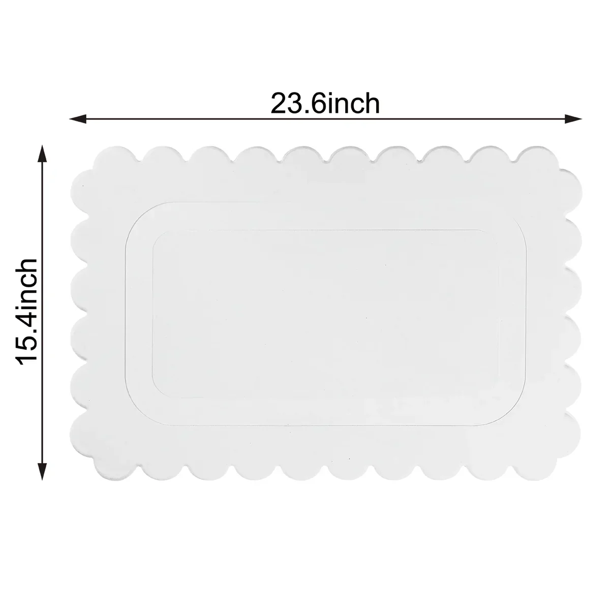 Off White Scallop Stone Bath Mat - 24"x15" - Image 9