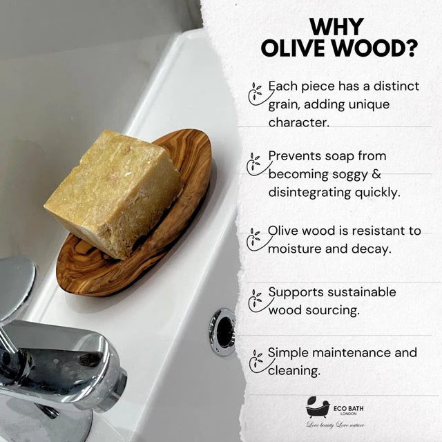Olive Wood Boat Shape Soap Dish - Image 4