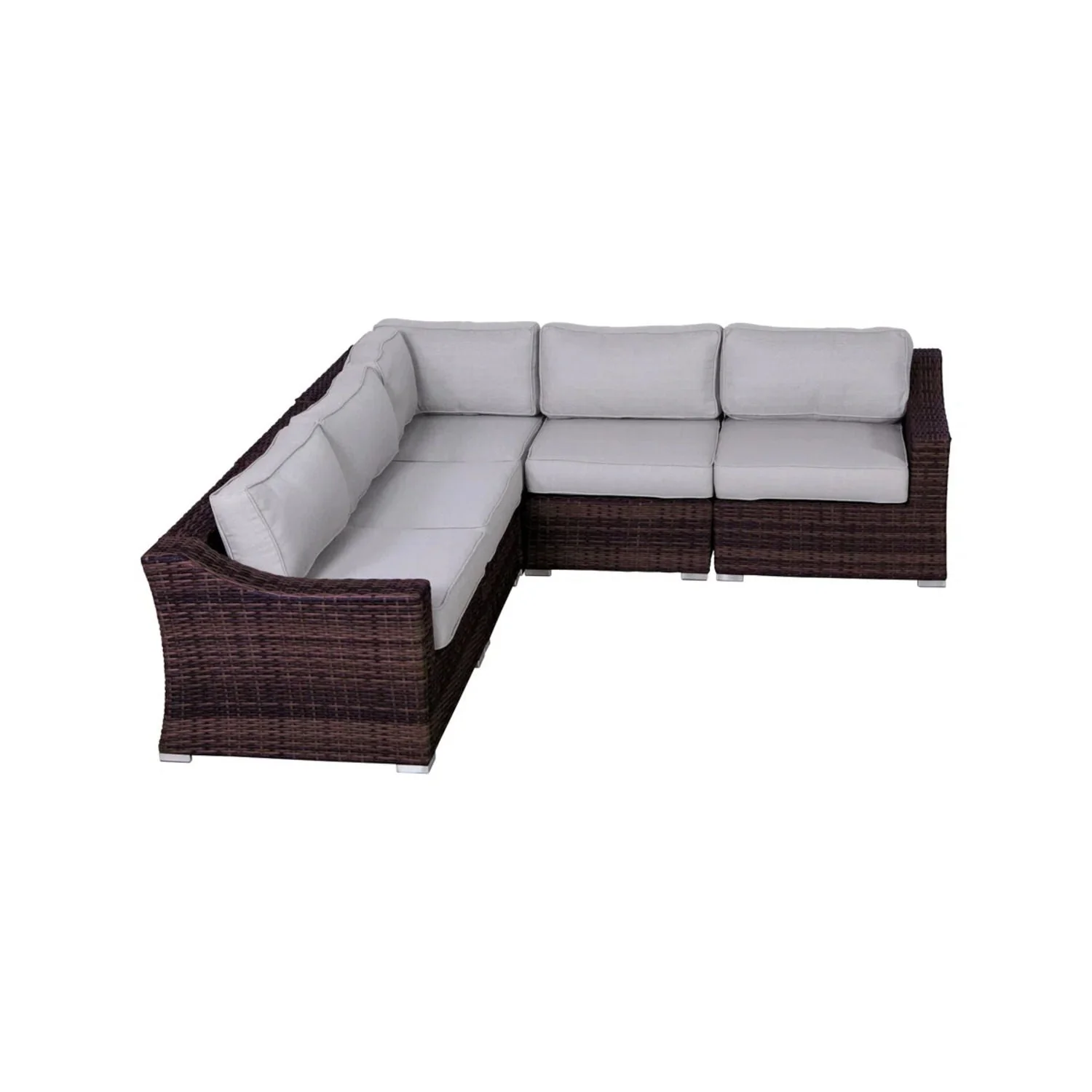 Outdoor Wicker Sofa Seating With Cushions - Image 4