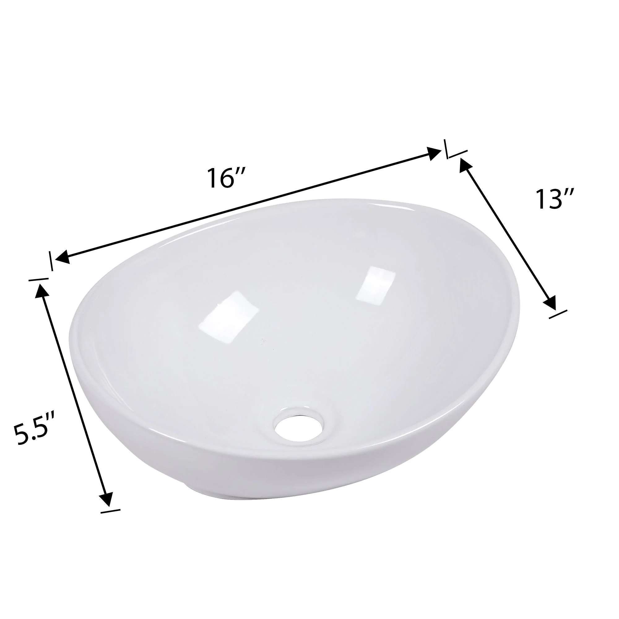 Oval Vessel Bathroom Sink - White by Couch - Image 2