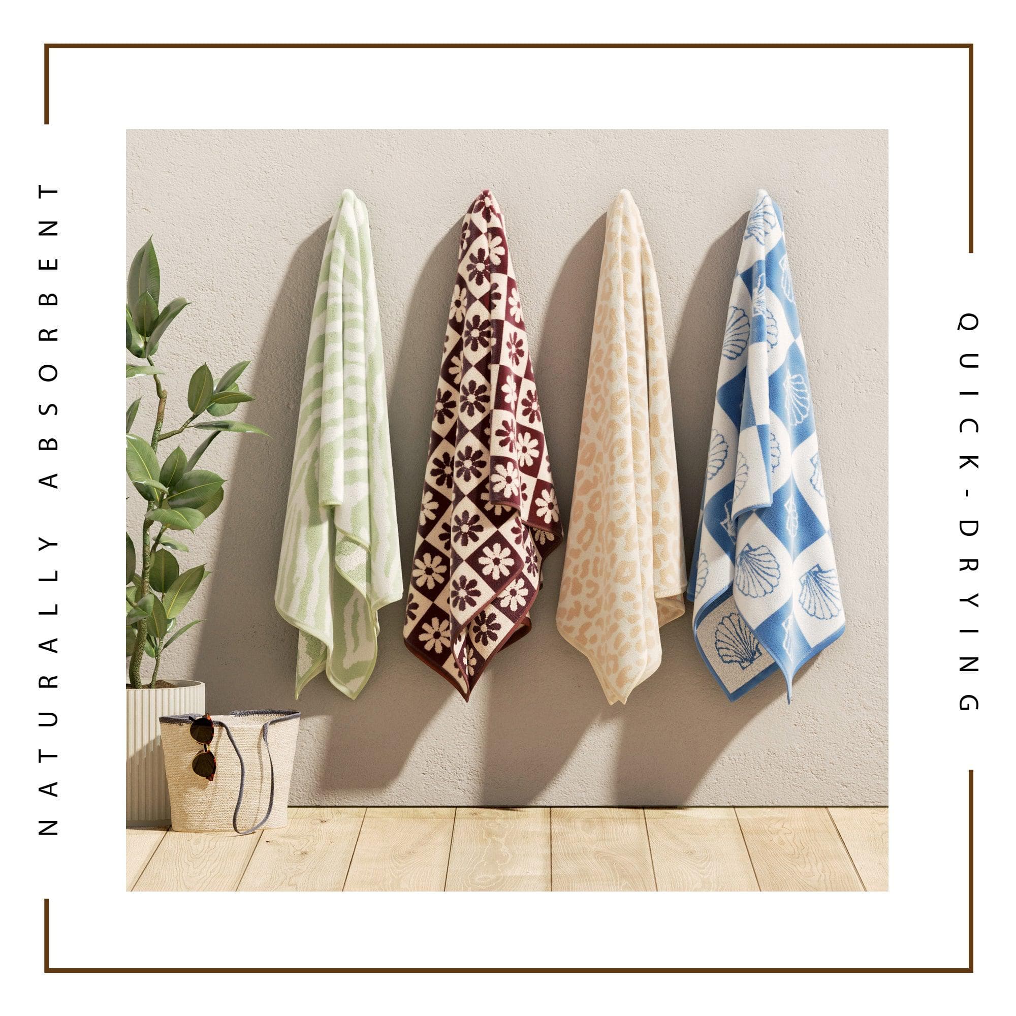 Oversized Retro Printed Beach Towel - St. Barts Collection - Image 11
