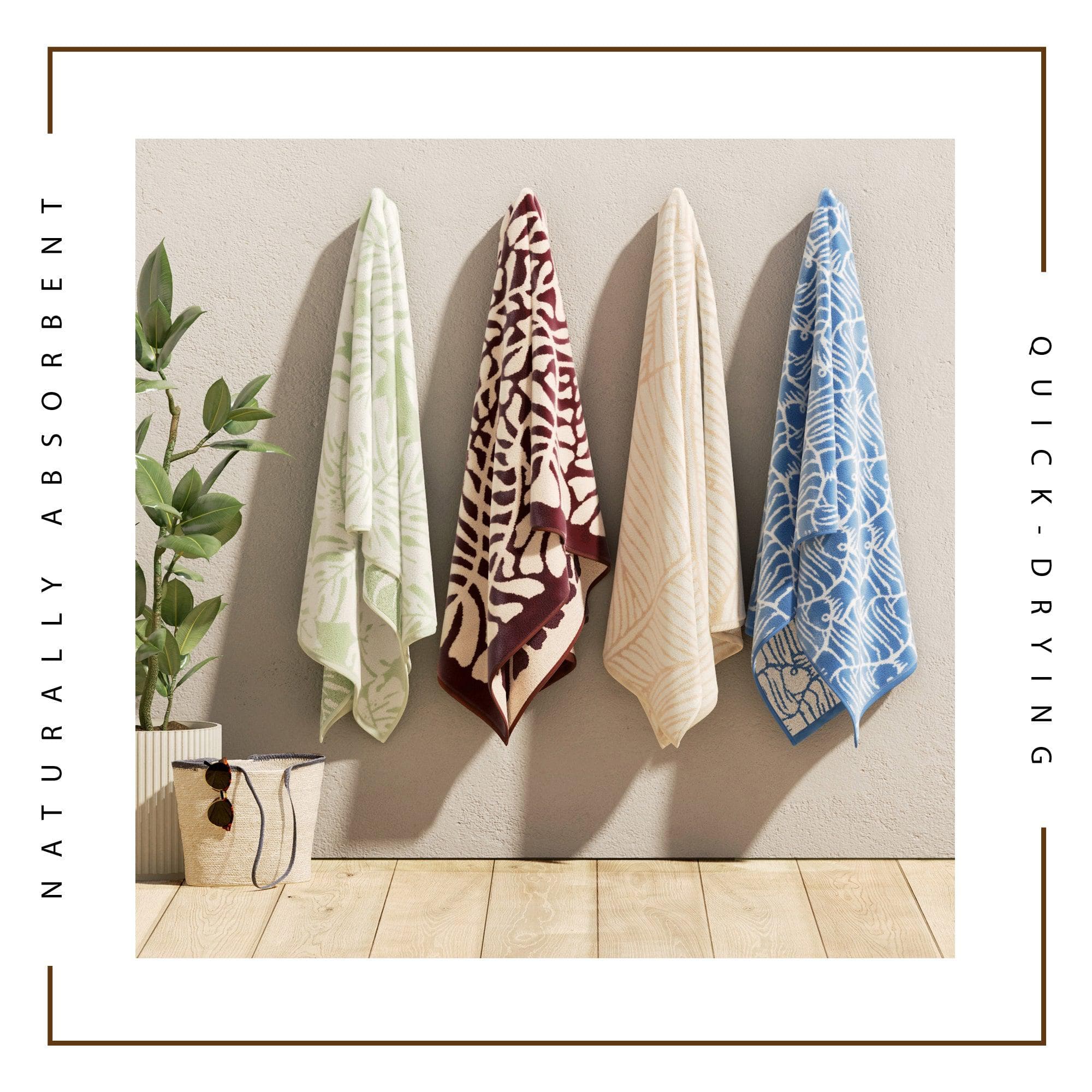Oversized Retro Printed Beach Towel - St. Barts Collection - Image 17