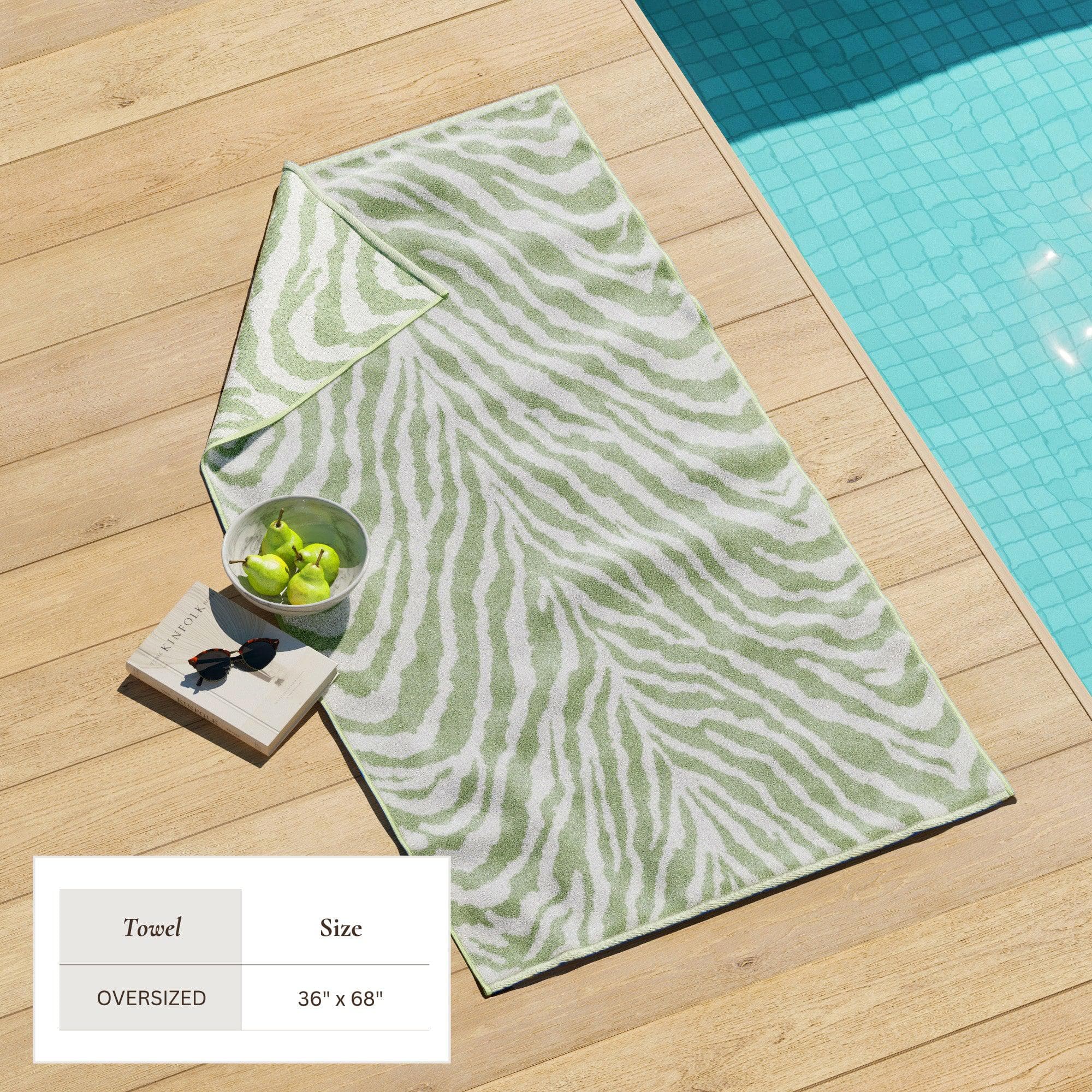 Oversized Retro Printed Beach Towel - St. Barts Collection - Image 36