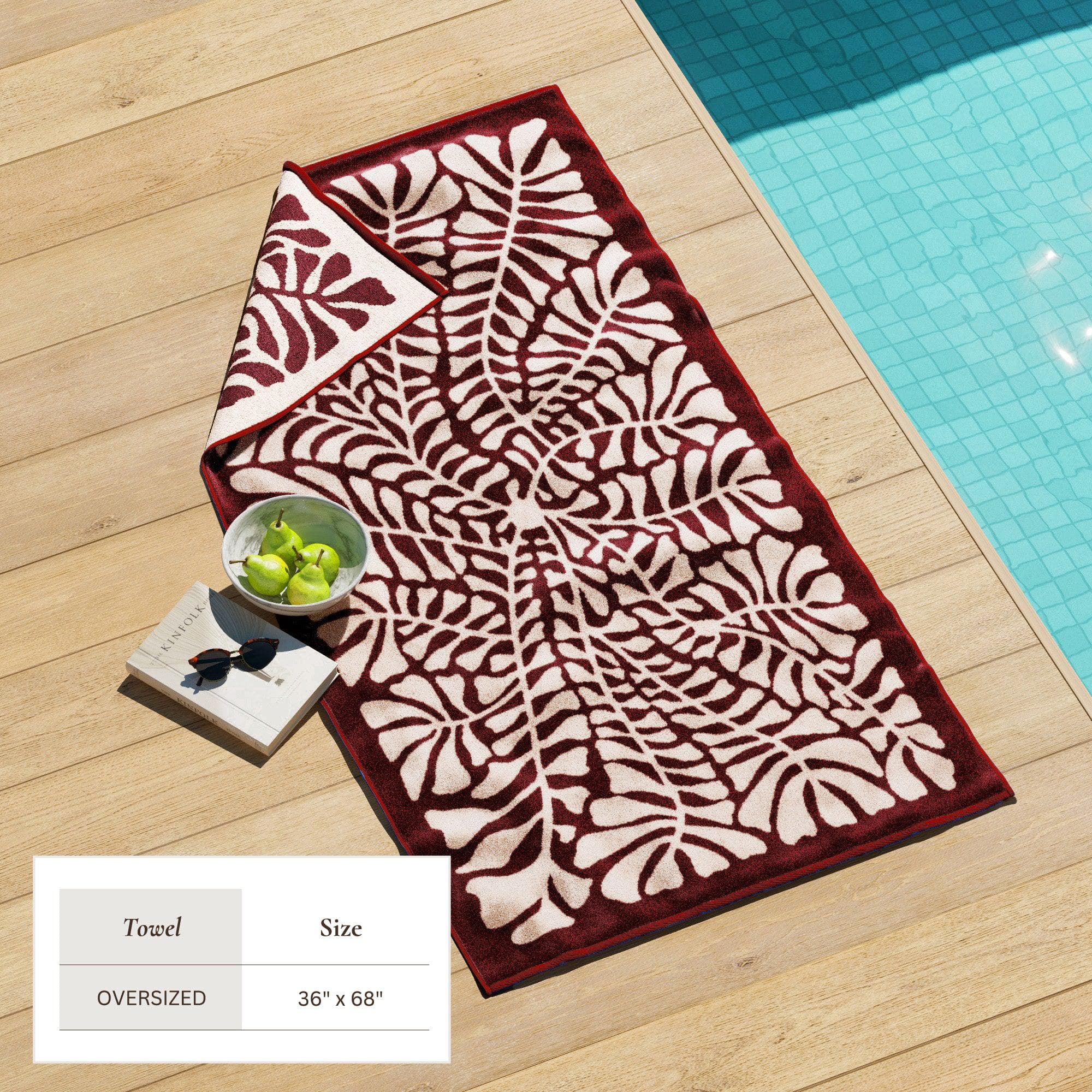 Oversized Retro Printed Beach Towel - St. Barts Collection - Image 42