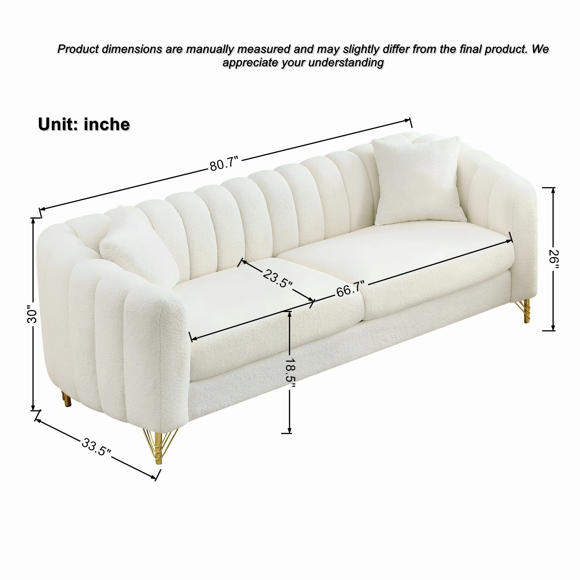 Oversized Sofa, Deep Tufted Couch - Image 12