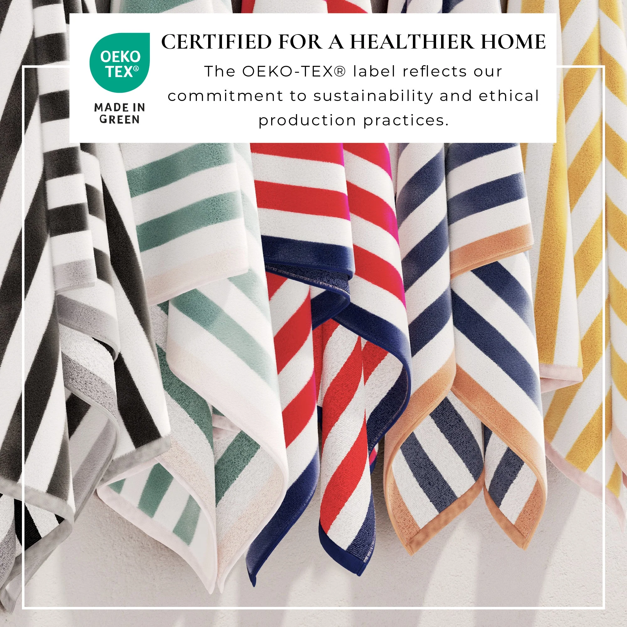 Oversized Striped Border Cabana Beach Towel - Santa Cruz - Image 12