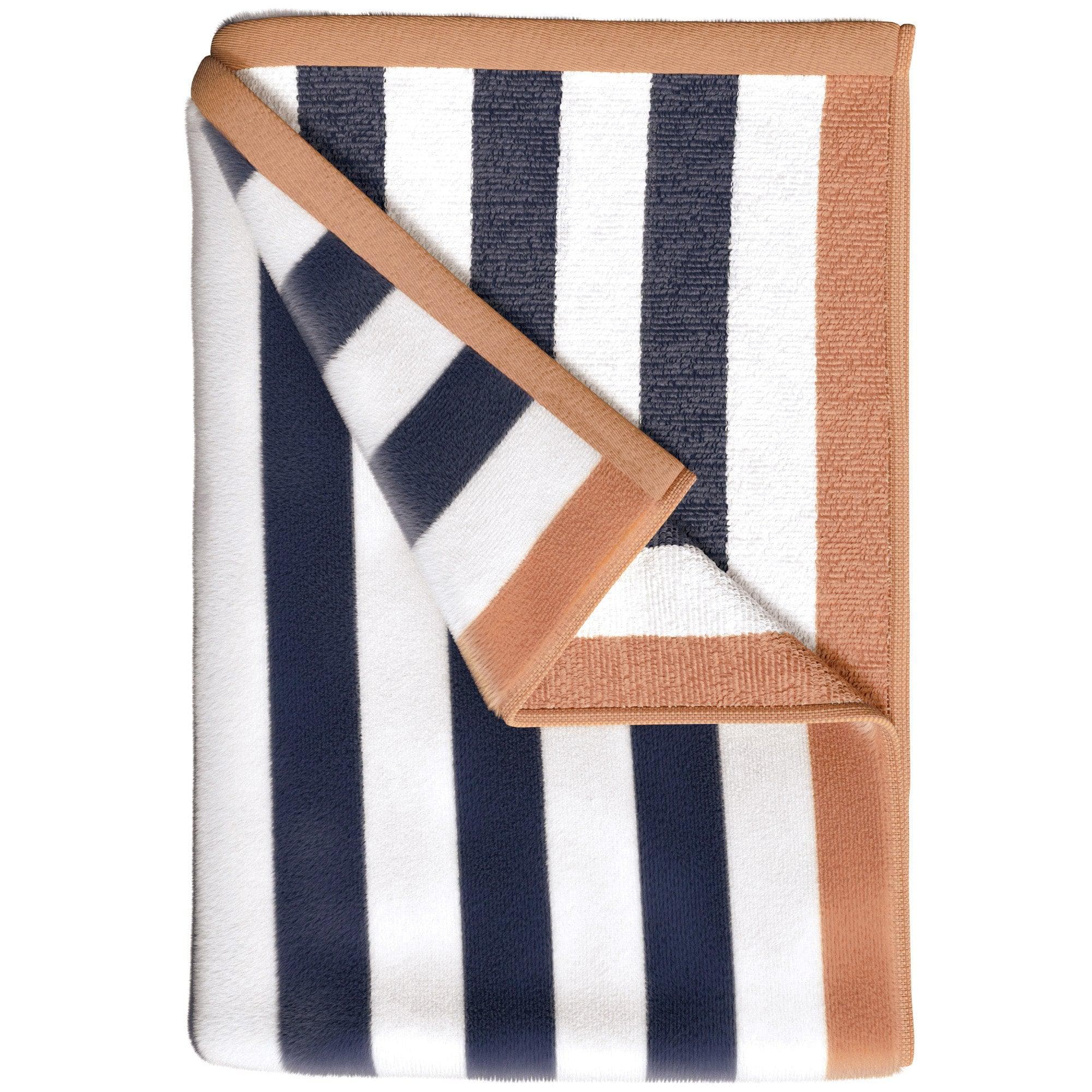 Oversized Striped Border Cabana Beach Towel - Santa Cruz - Image 31