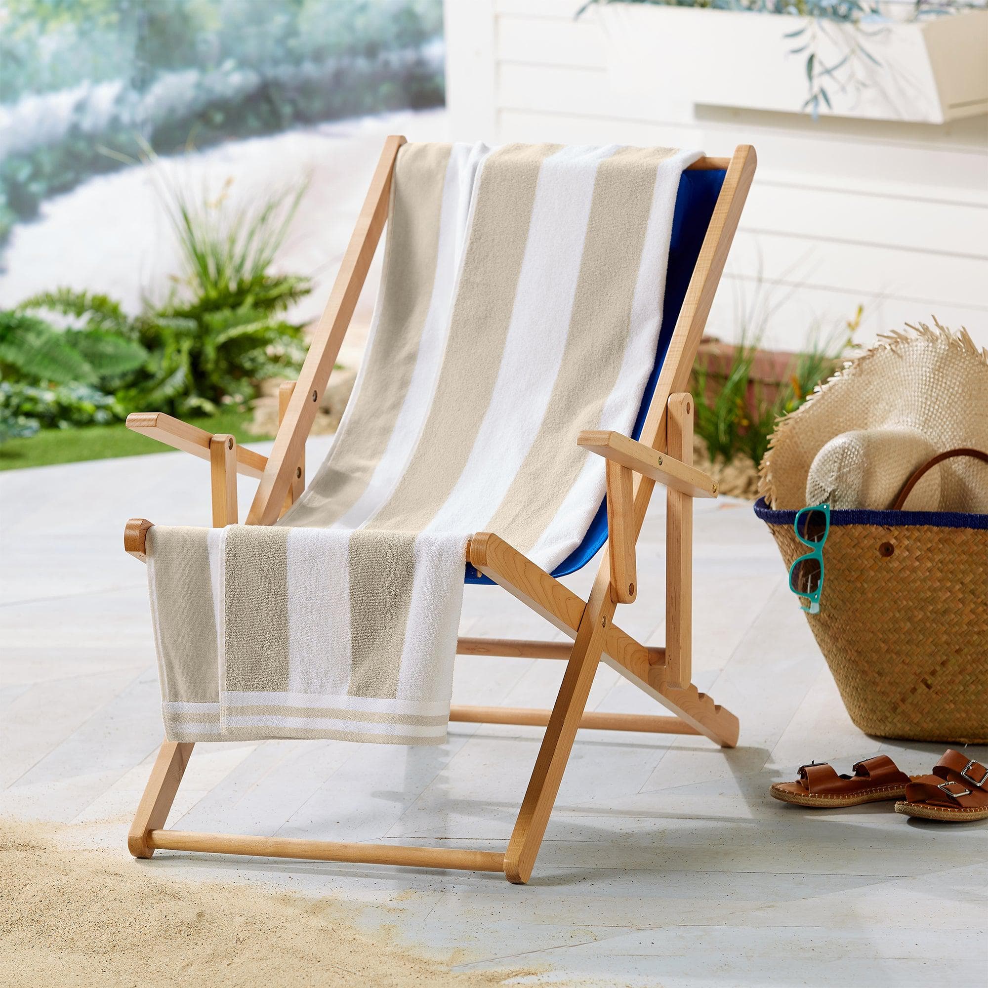 Oversized Striped Cabana Beach Towel - Edgartown Collection - Image 2