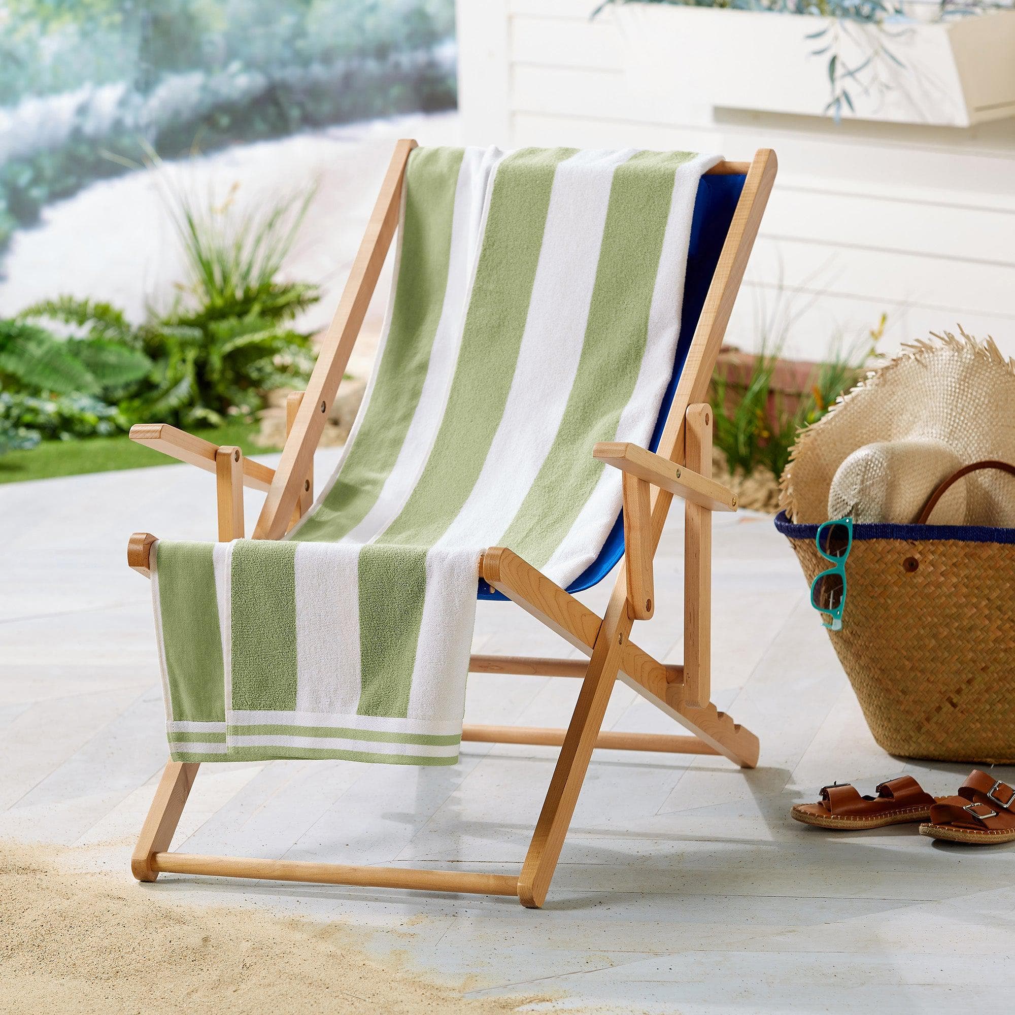Oversized Striped Cabana Beach Towel - Edgartown Collection - Image 32