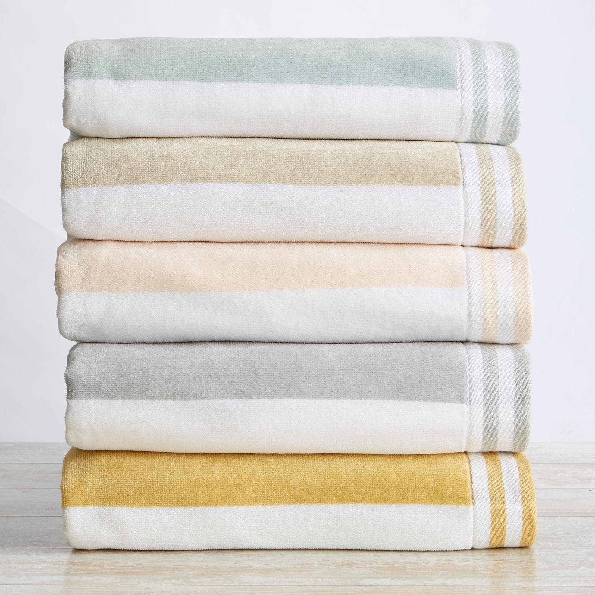 Oversized Striped Cabana Beach Towel - Edgartown Collection - Image 42