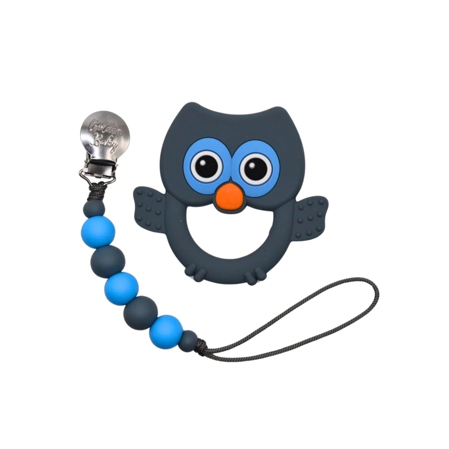 Owl Teether Set - Grey