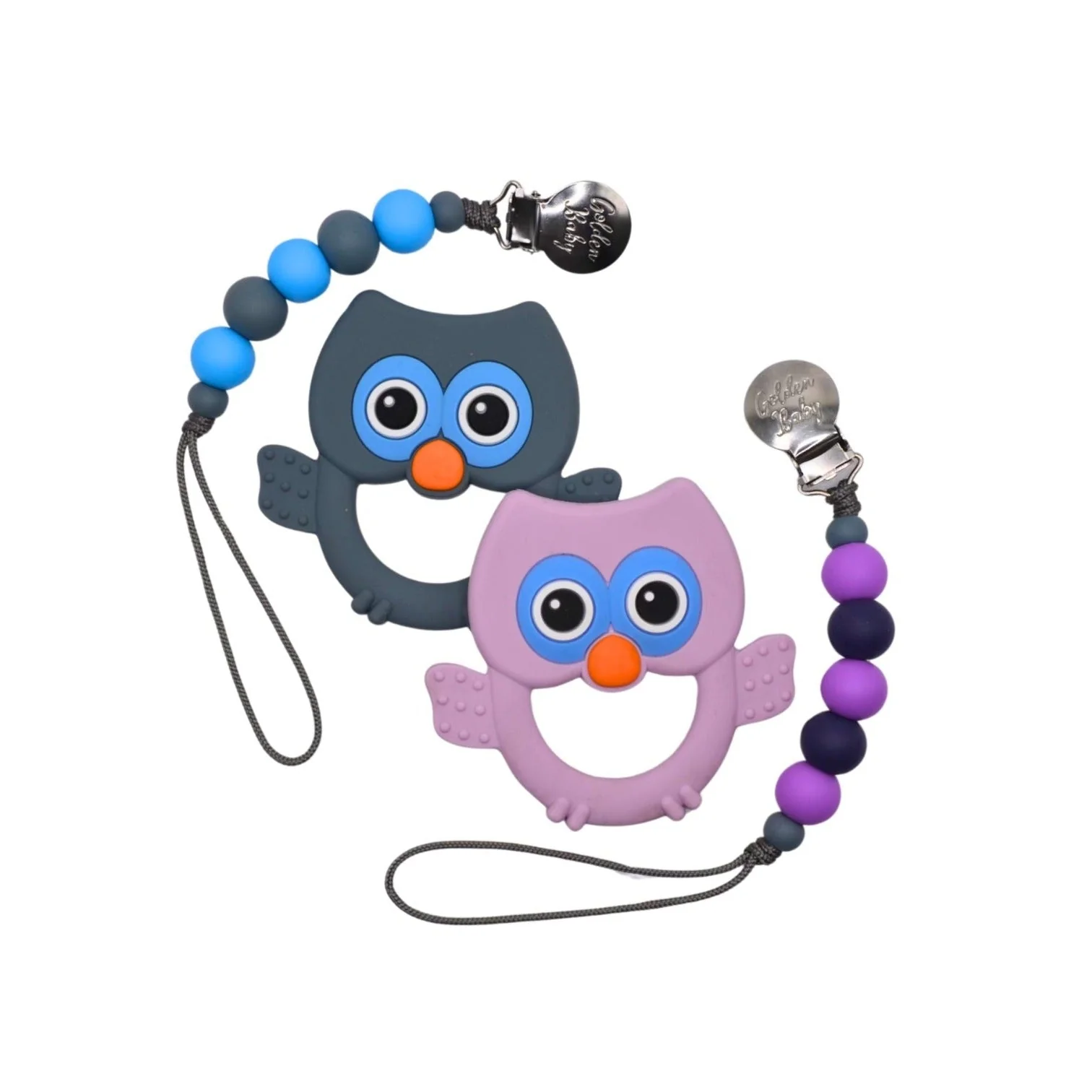 Owl Teether Set - Grey - Image 2