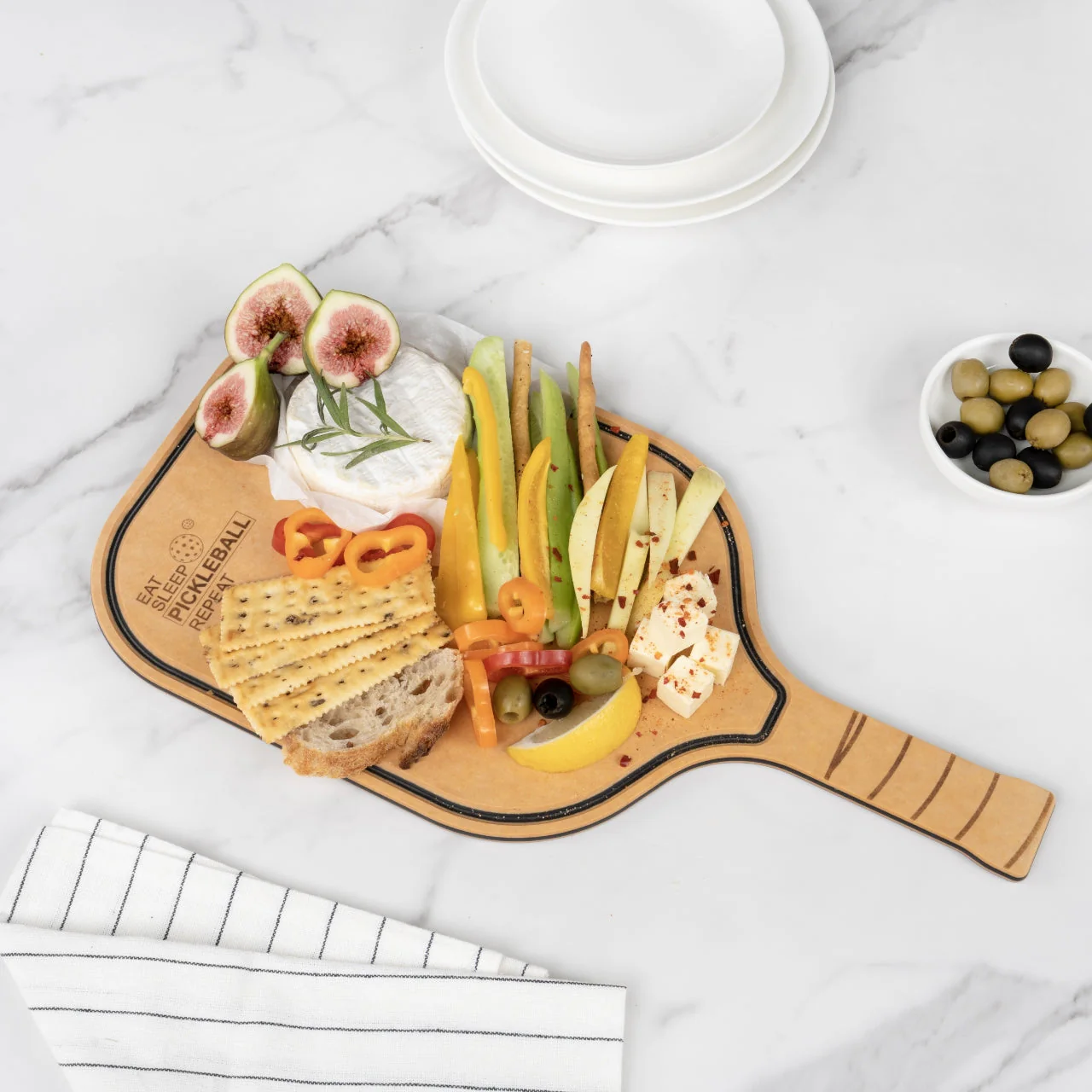 Pickleball Charcuterie Cutting Board -"Just One More Game" - Image 4