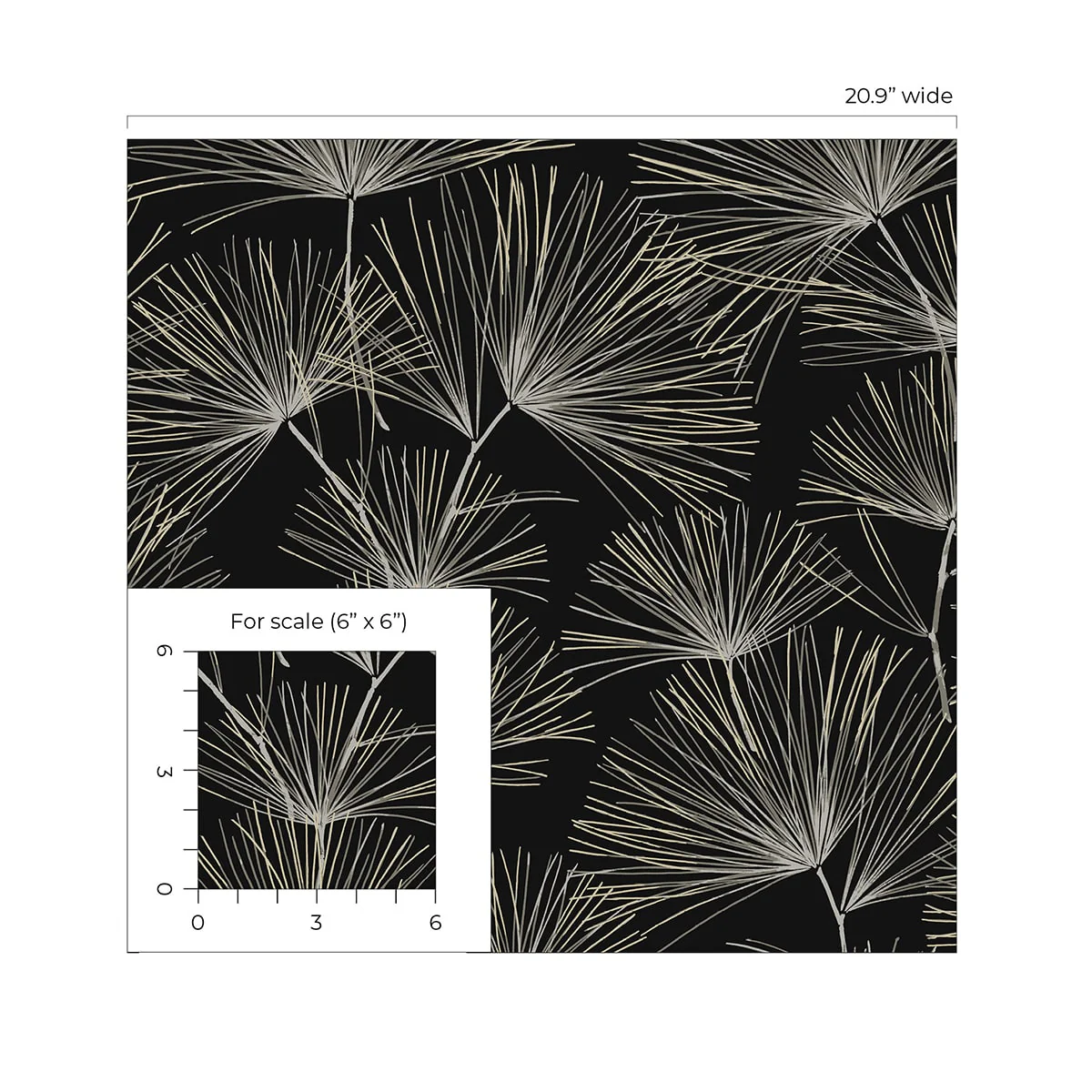 Pine Needles Botanical Premium Peel and Stick Removable Wallpaper - Image 14