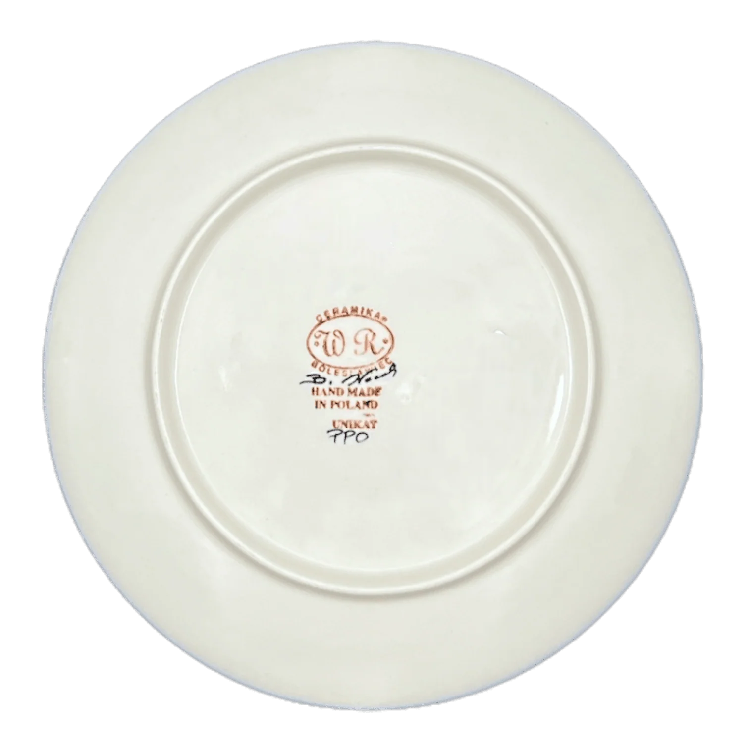 Plate, Round, Dinner, 10.25" in "Strawberries & Blossoms" by W.R. Ceramika - Image 3