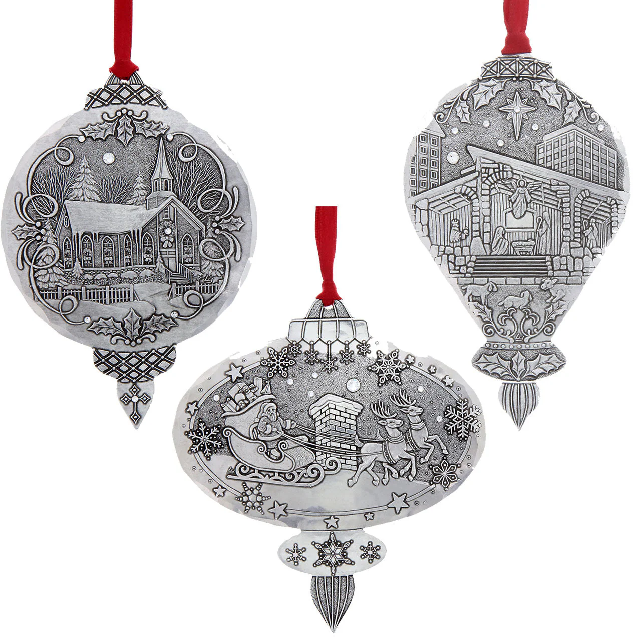 Portraits of Christmas 3-Piece Ornament Set - Image 6