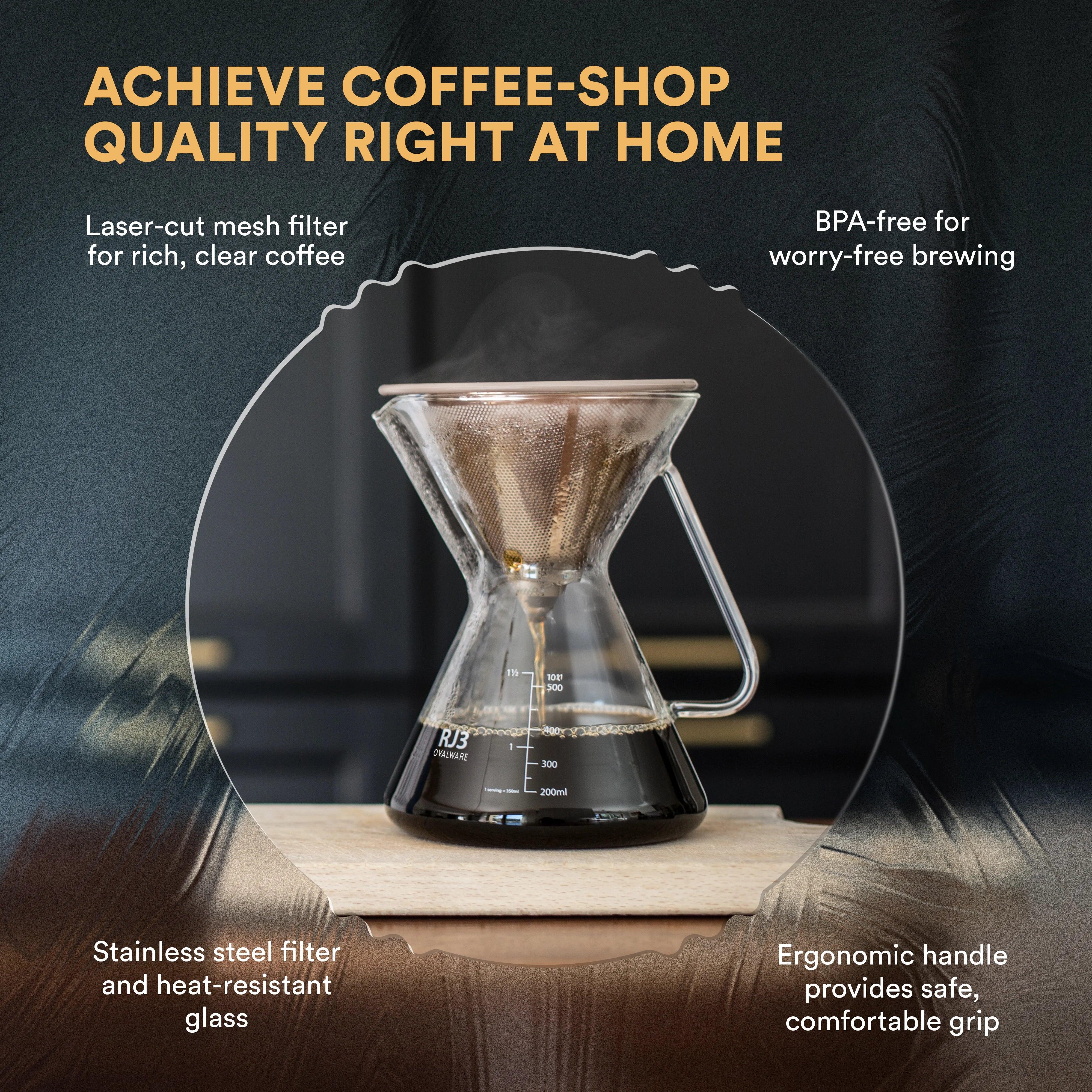 Pour Over Coffee Maker with Filter - Image 3