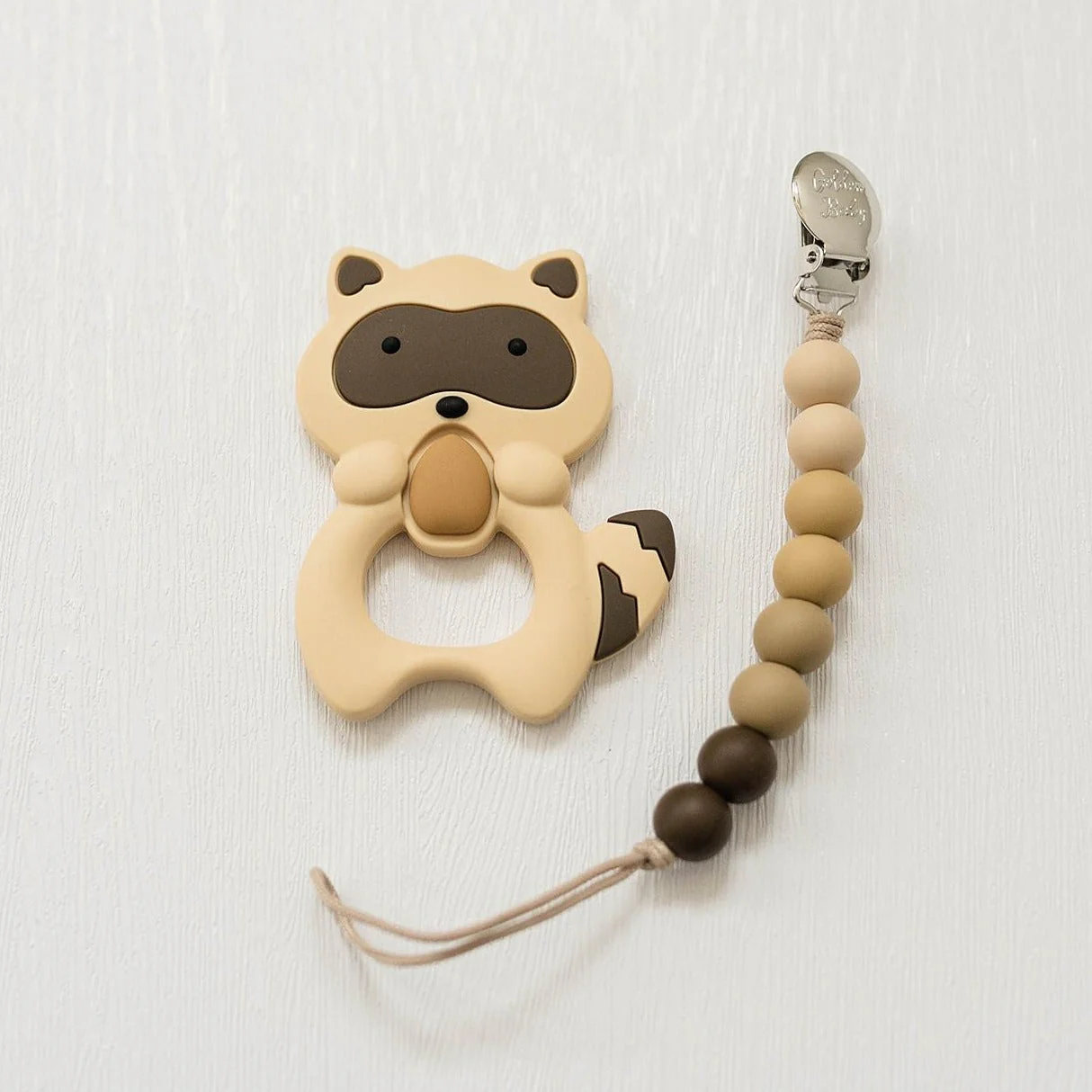 Raccoon Teether Set - Brown - Image 2