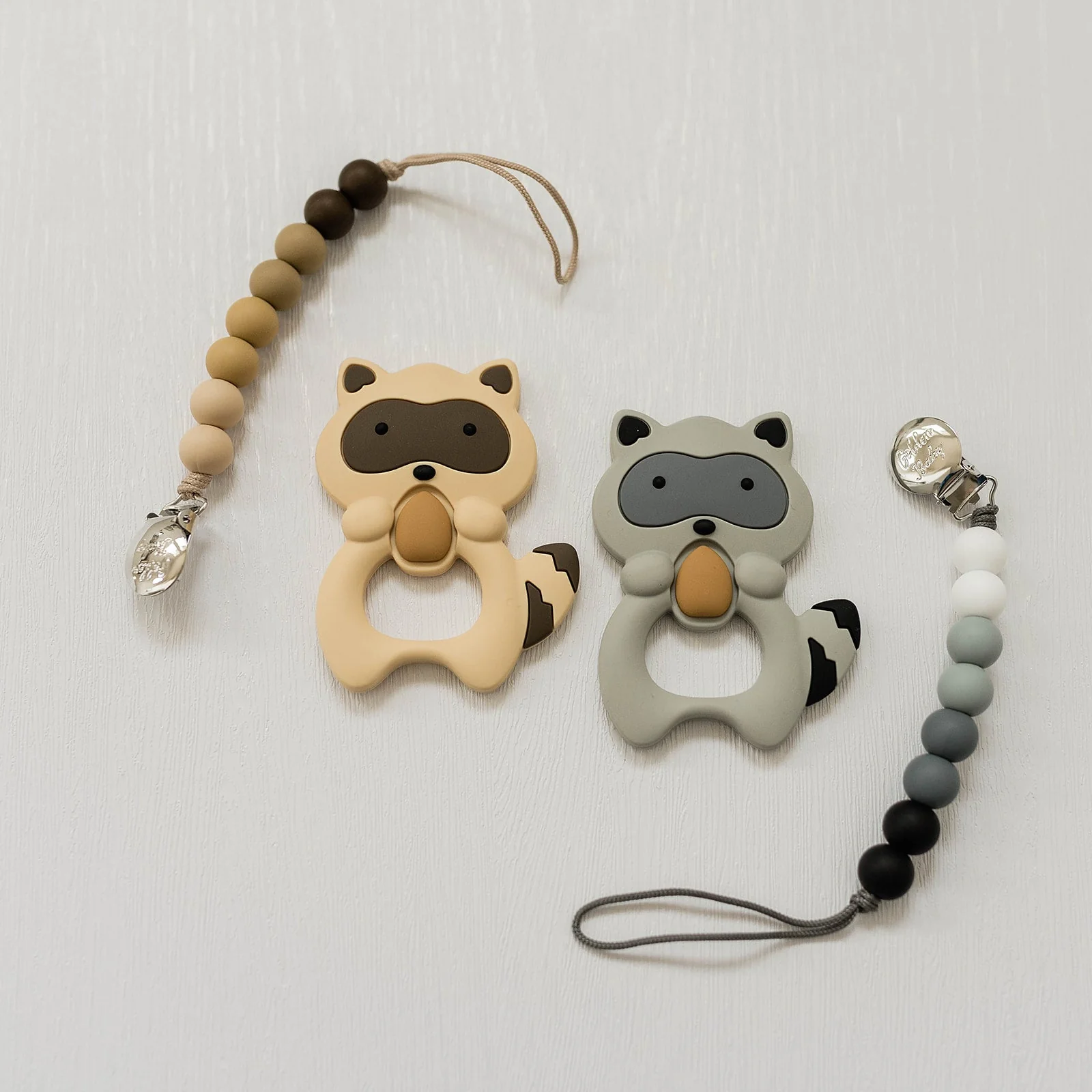 Raccoon Teether Set - Brown - Image 4