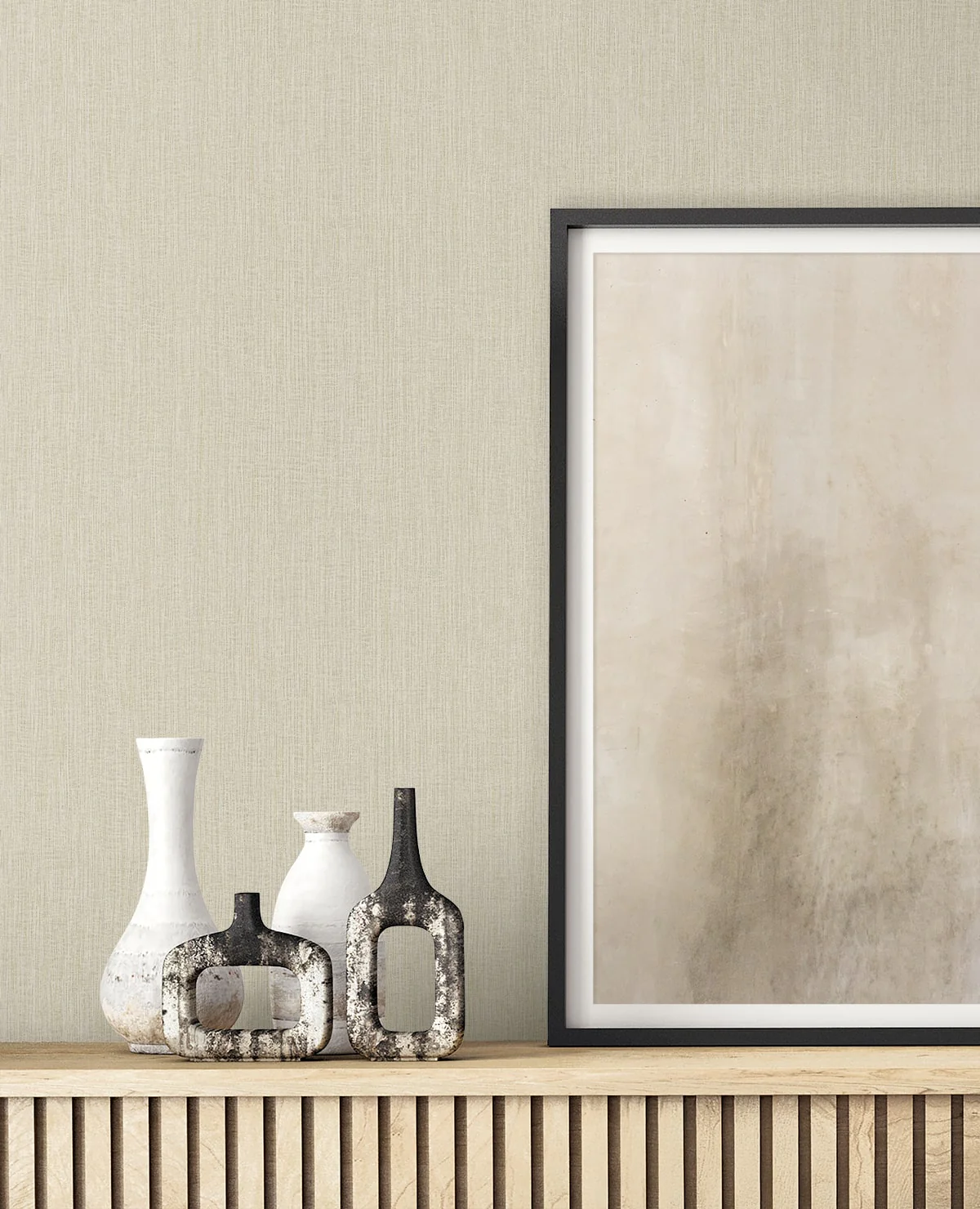 Raffia Natural Tether Embossed Vinyl Unpasted Wallpaper - Image 27