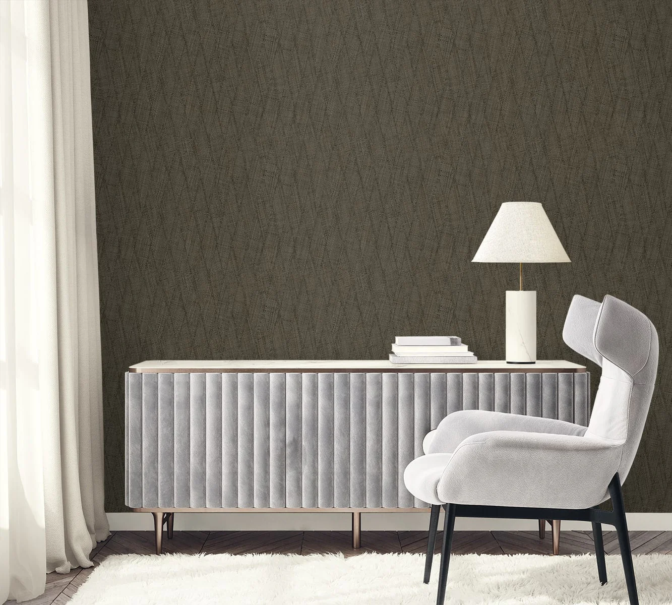 Raffia Sun Woven Embossed Vinyl Unpasted Wallpaper - Image 27