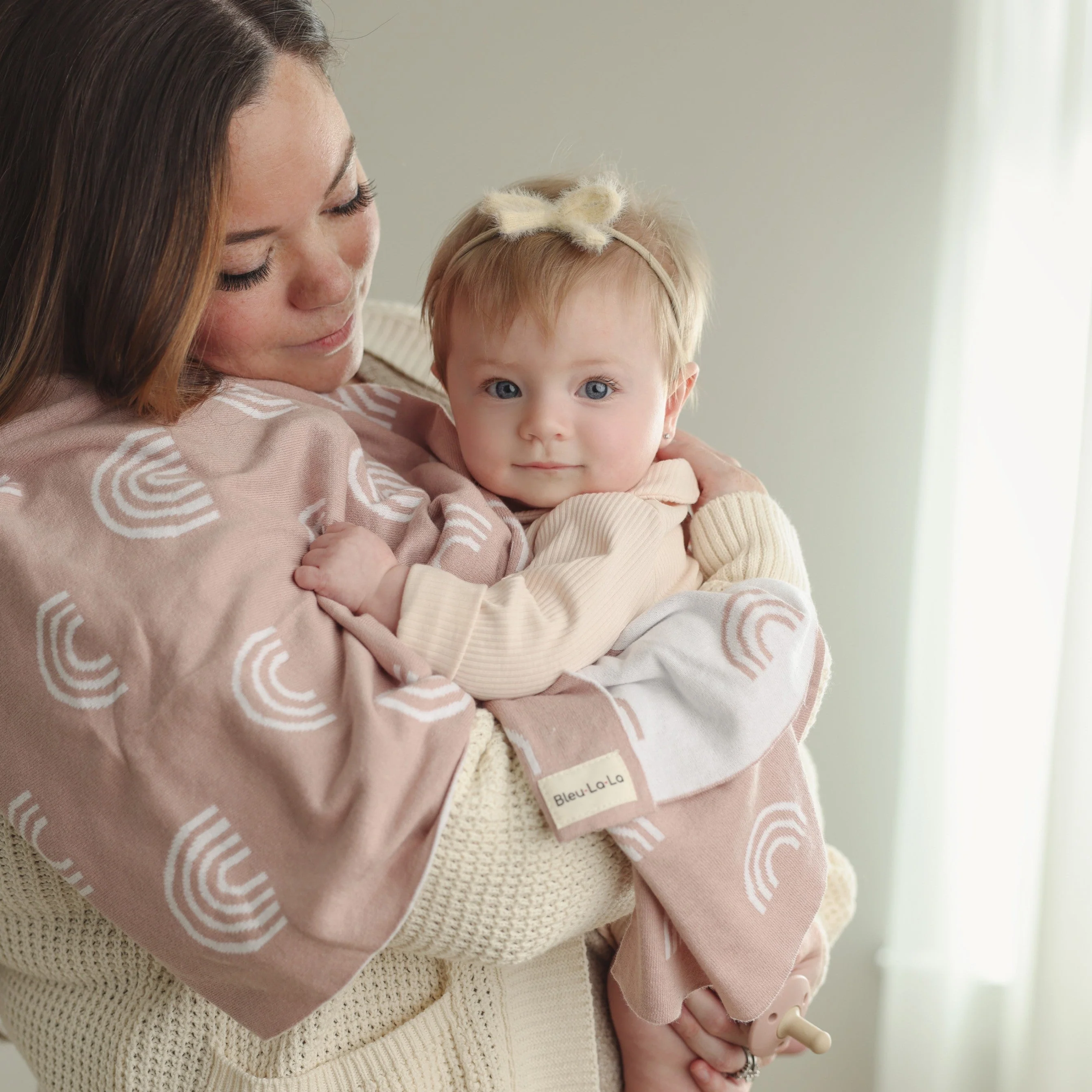 Rainbow Knit Swaddle Blankets - Image 2