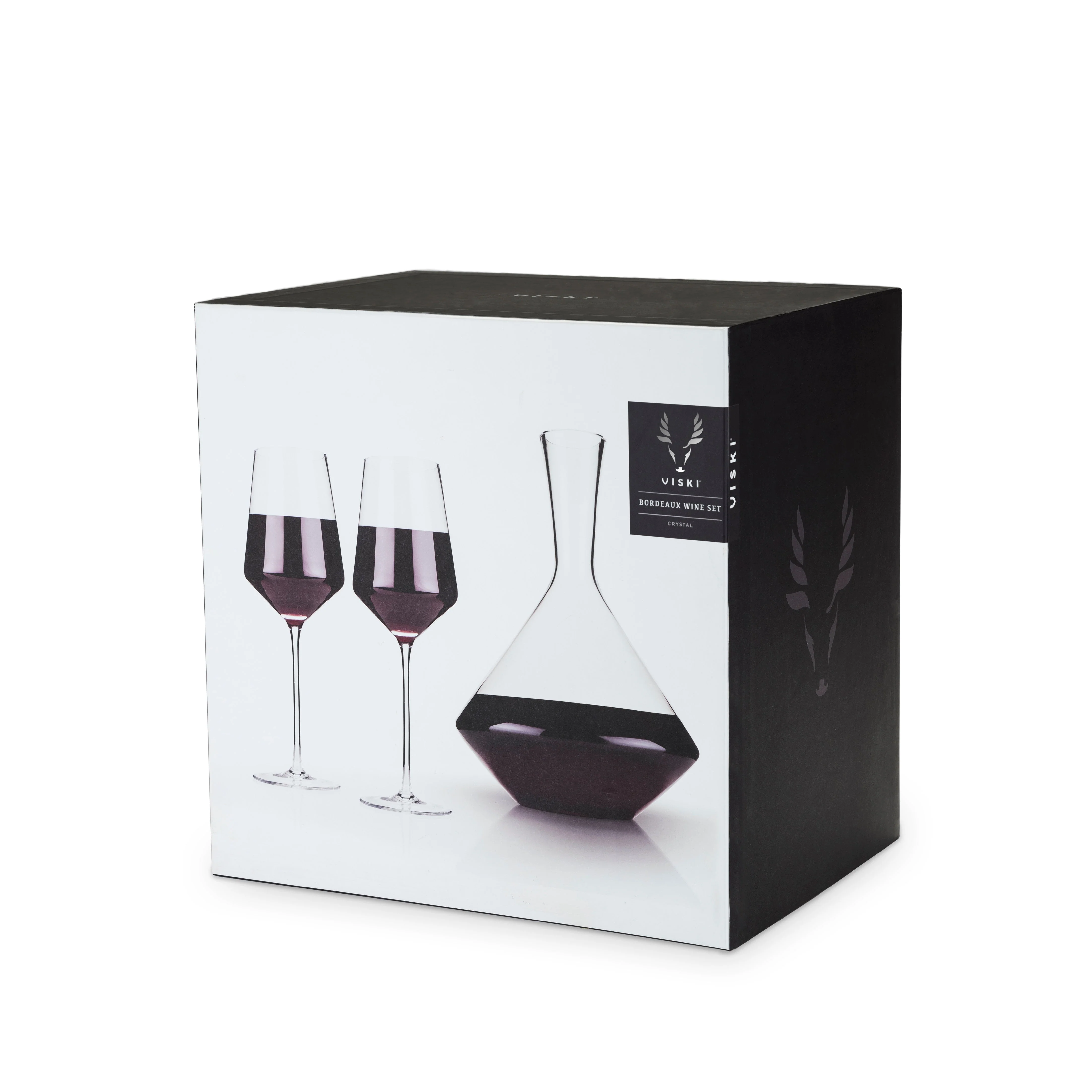 Raye Angled Crystal Bordeaux Decanter & Wine Glass Set - Image 8