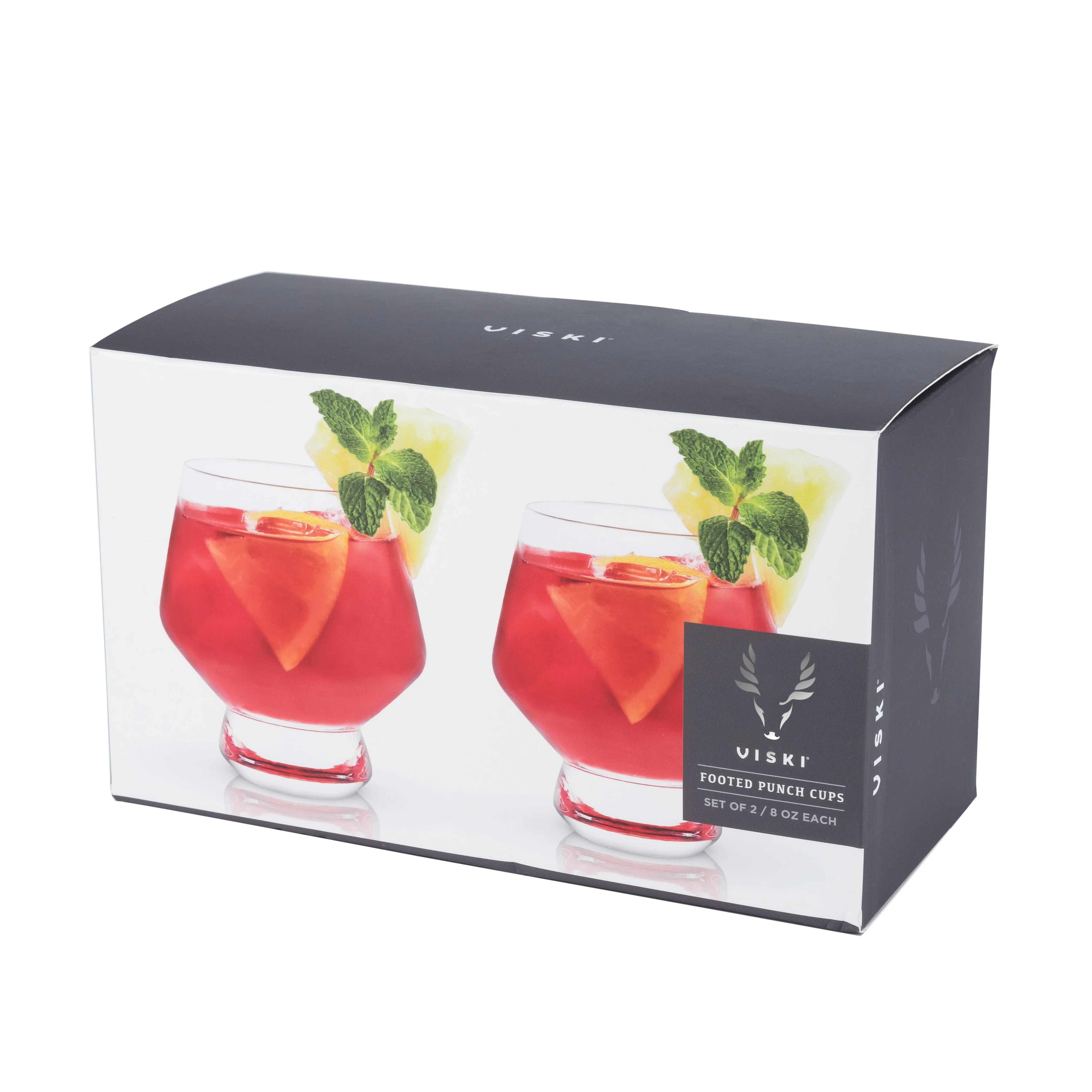 Raye Footed Crystal Punch Glasses Set of 2 - Image 7